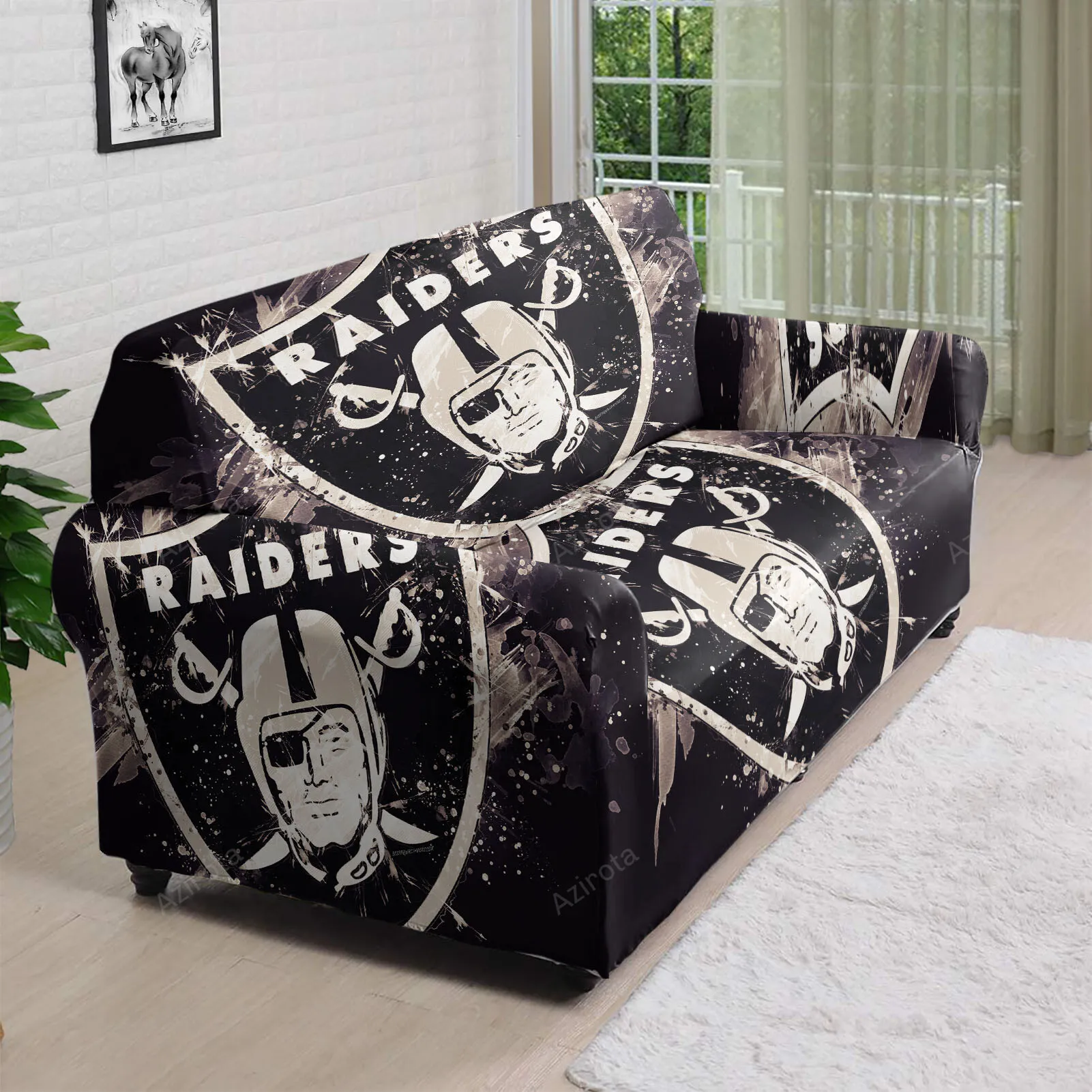 Las Vegas Raiders Logo Art28 3D Sofa Cover