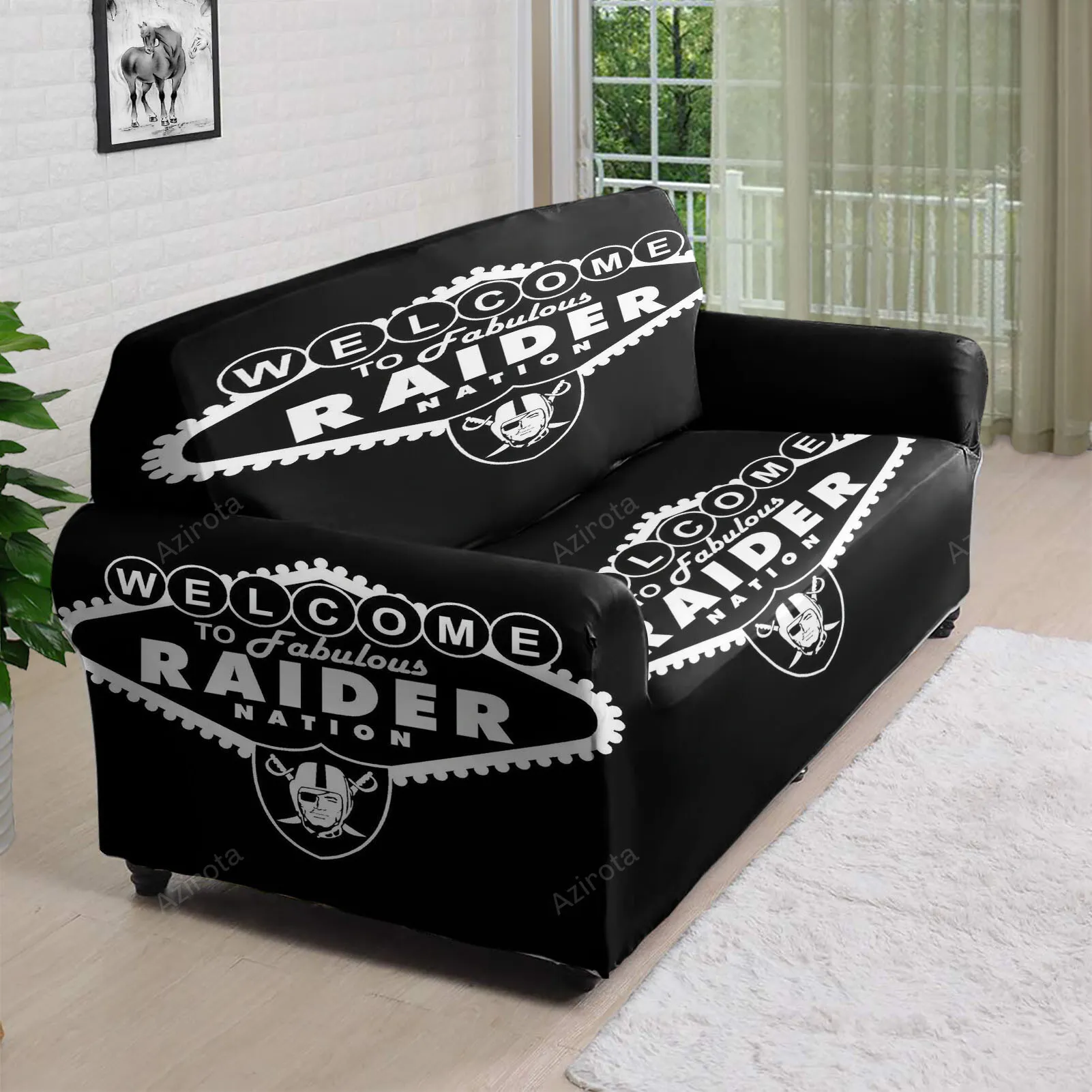 Las Vegas Raiders Welcome To Fabulous Nation 3D Sofa Cover
