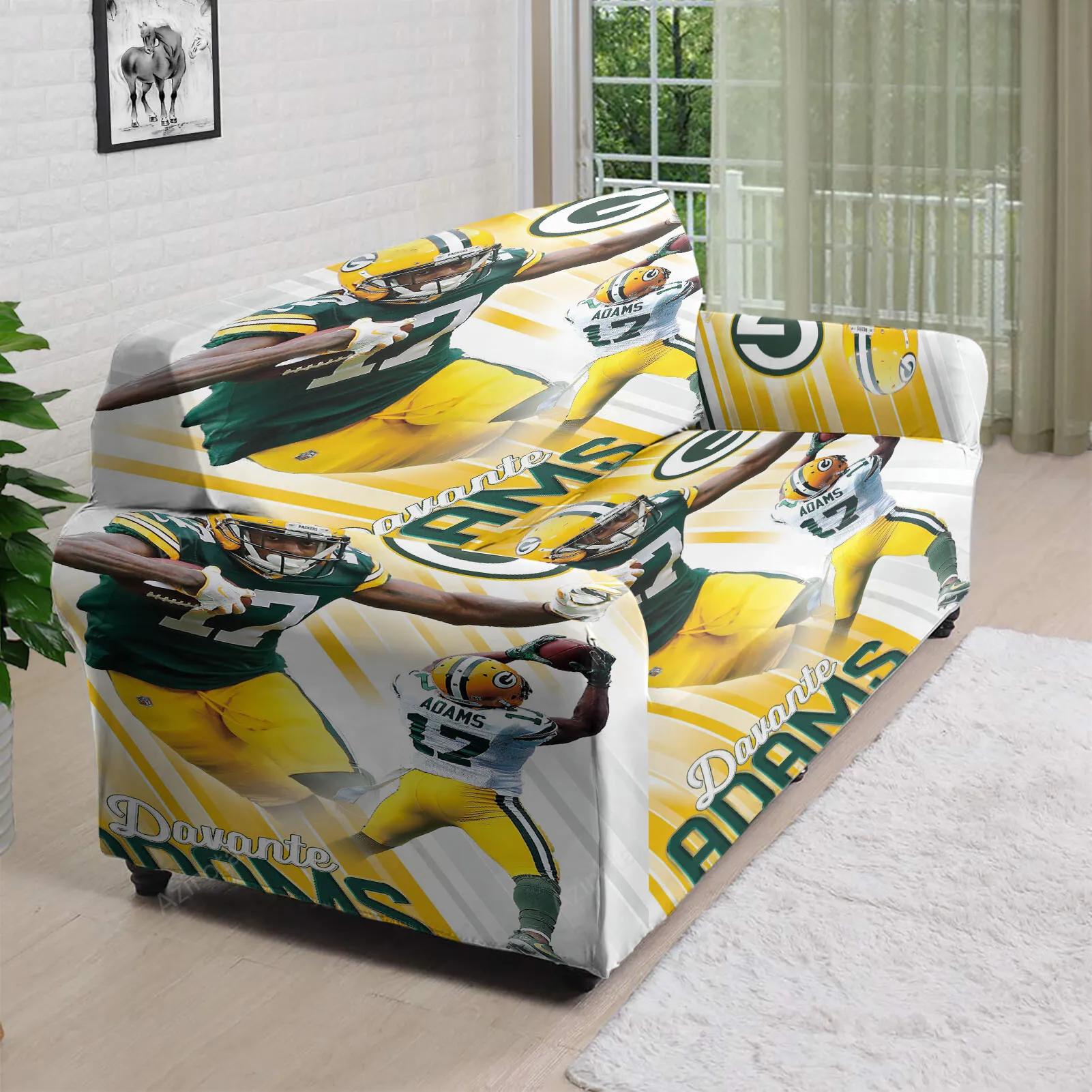 Green Bay Packers Davante Adams no17 v7 3D Sofa Cover