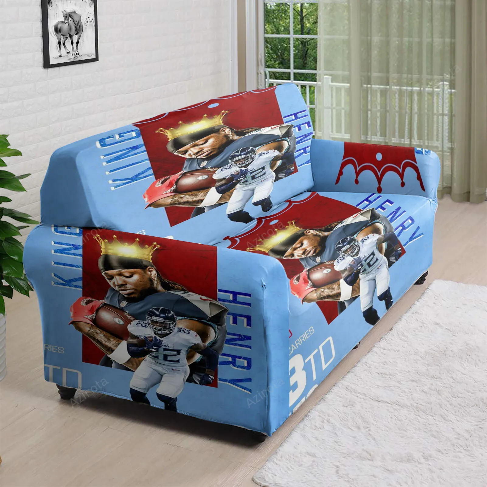 Tennessee Titans Derrick Henry4 3D Sofa Cover