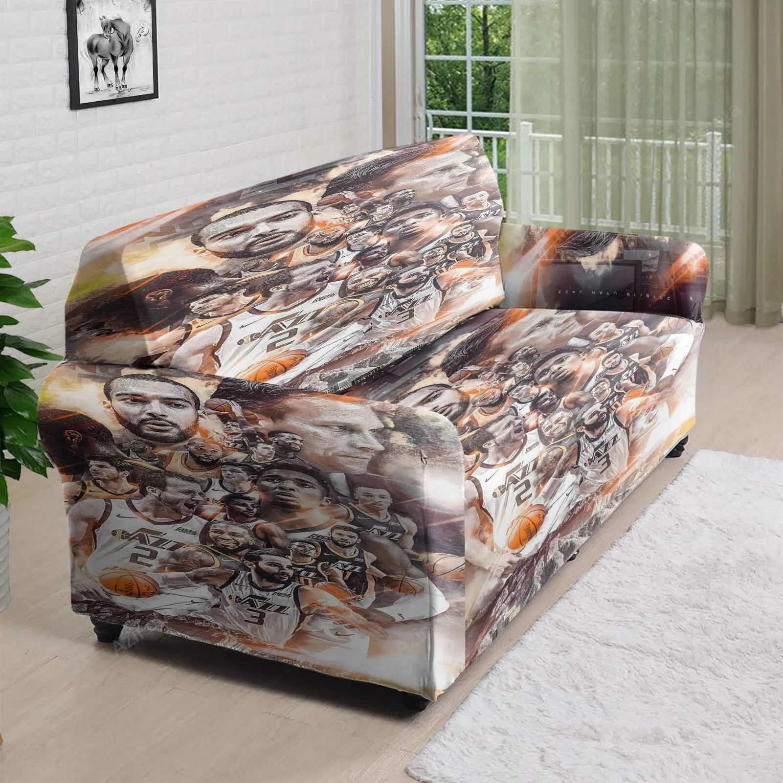 Utah Jazz Players v28 3D Sofa Cover