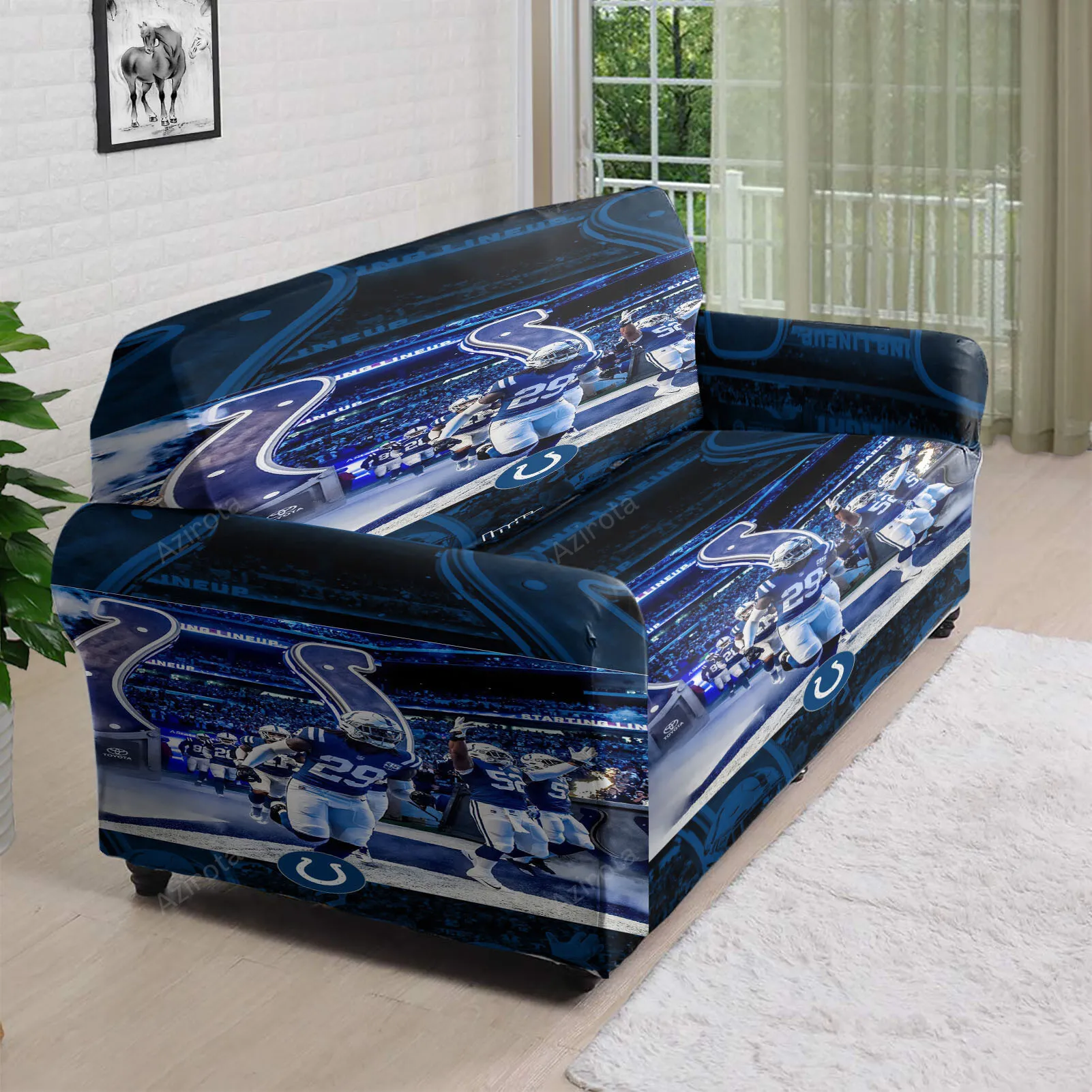 Indianapolis Colts Players Stadium 3D Sofa Cover