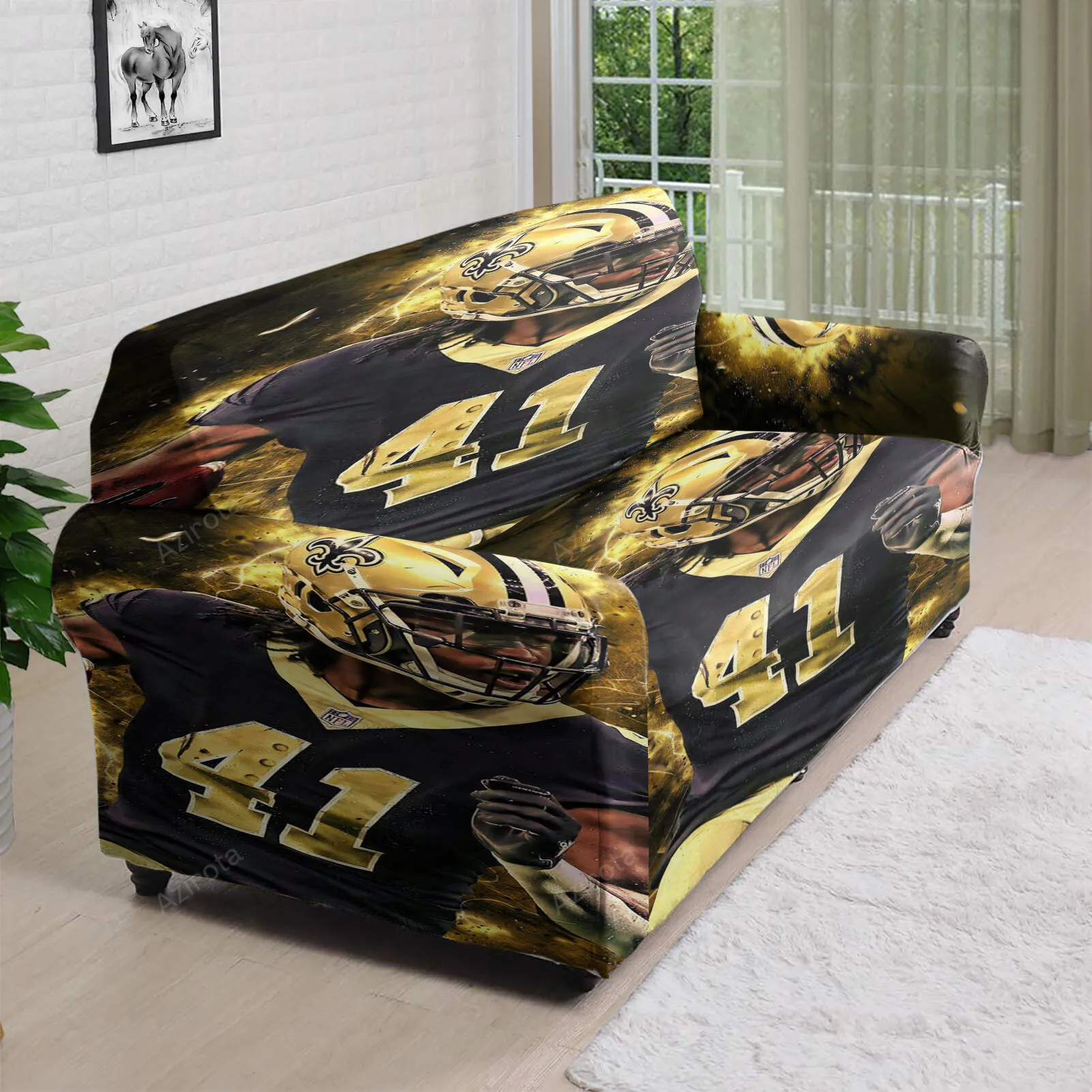 New Orleans Saints Alvin Kamara3 3D Sofa Cover