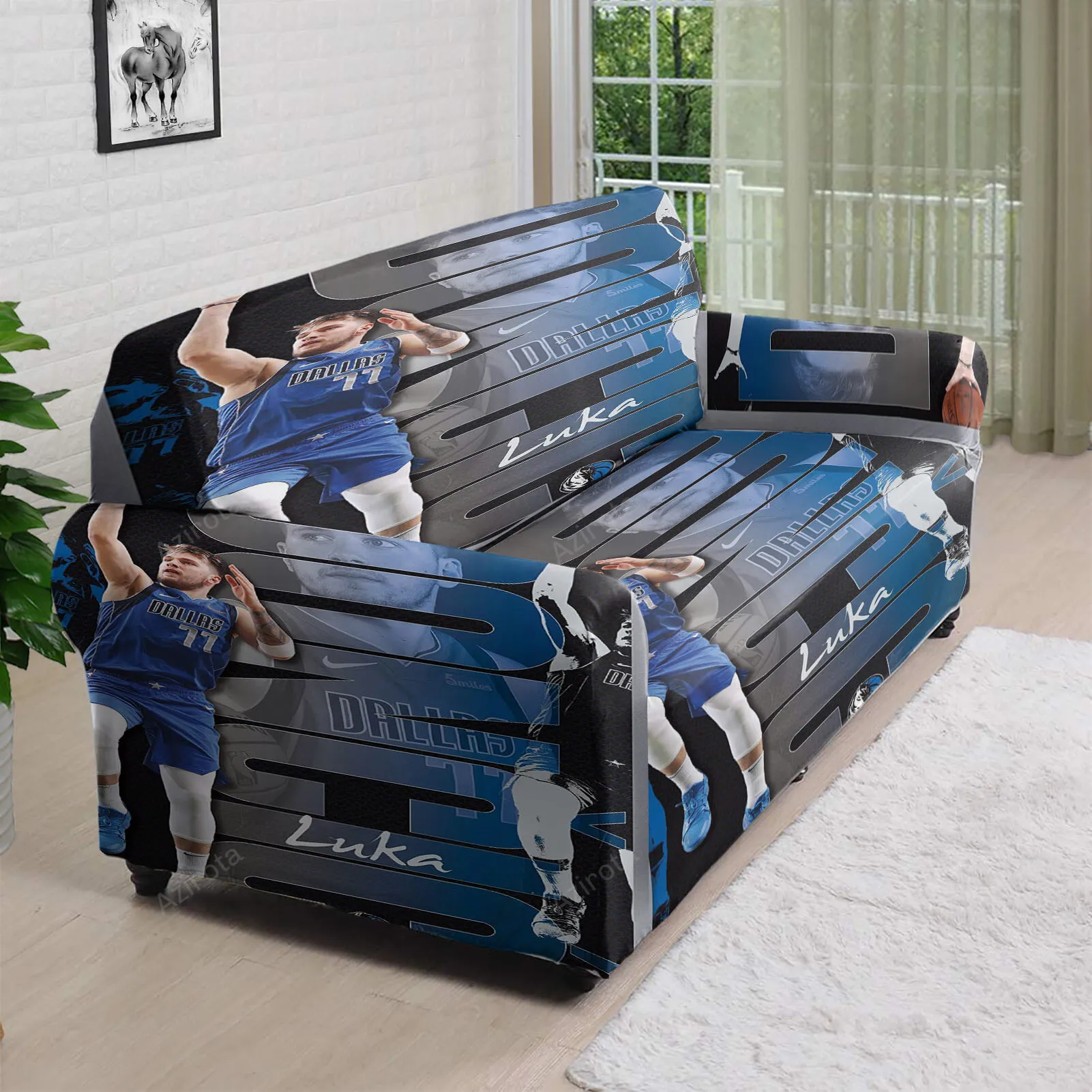 Dallas Mavericks 77 Luka Doncic l17 3D Sofa Cover