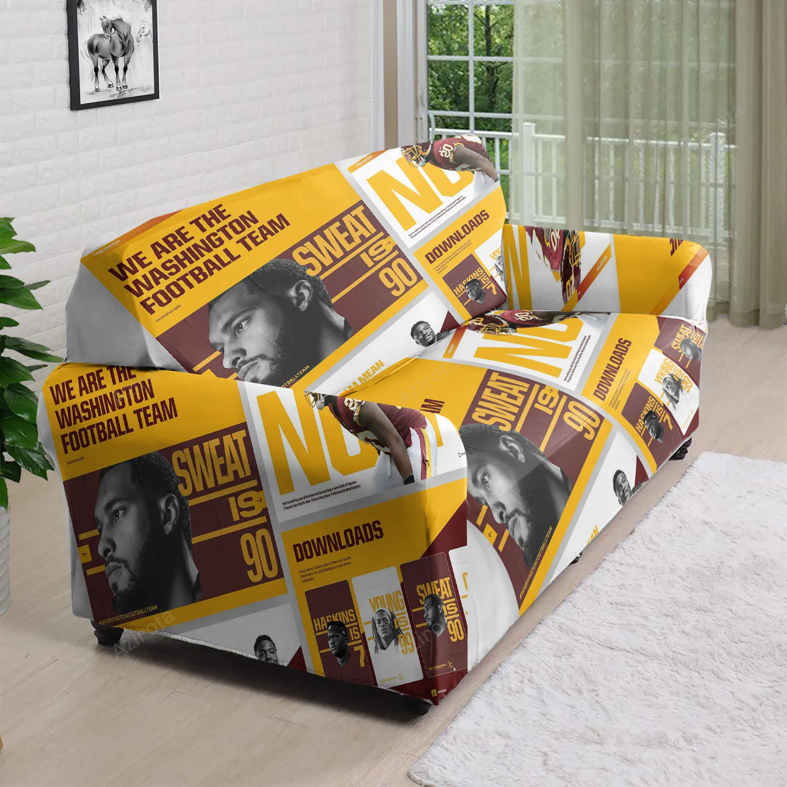 Washington Football Team All Players1 3D Sofa Cover