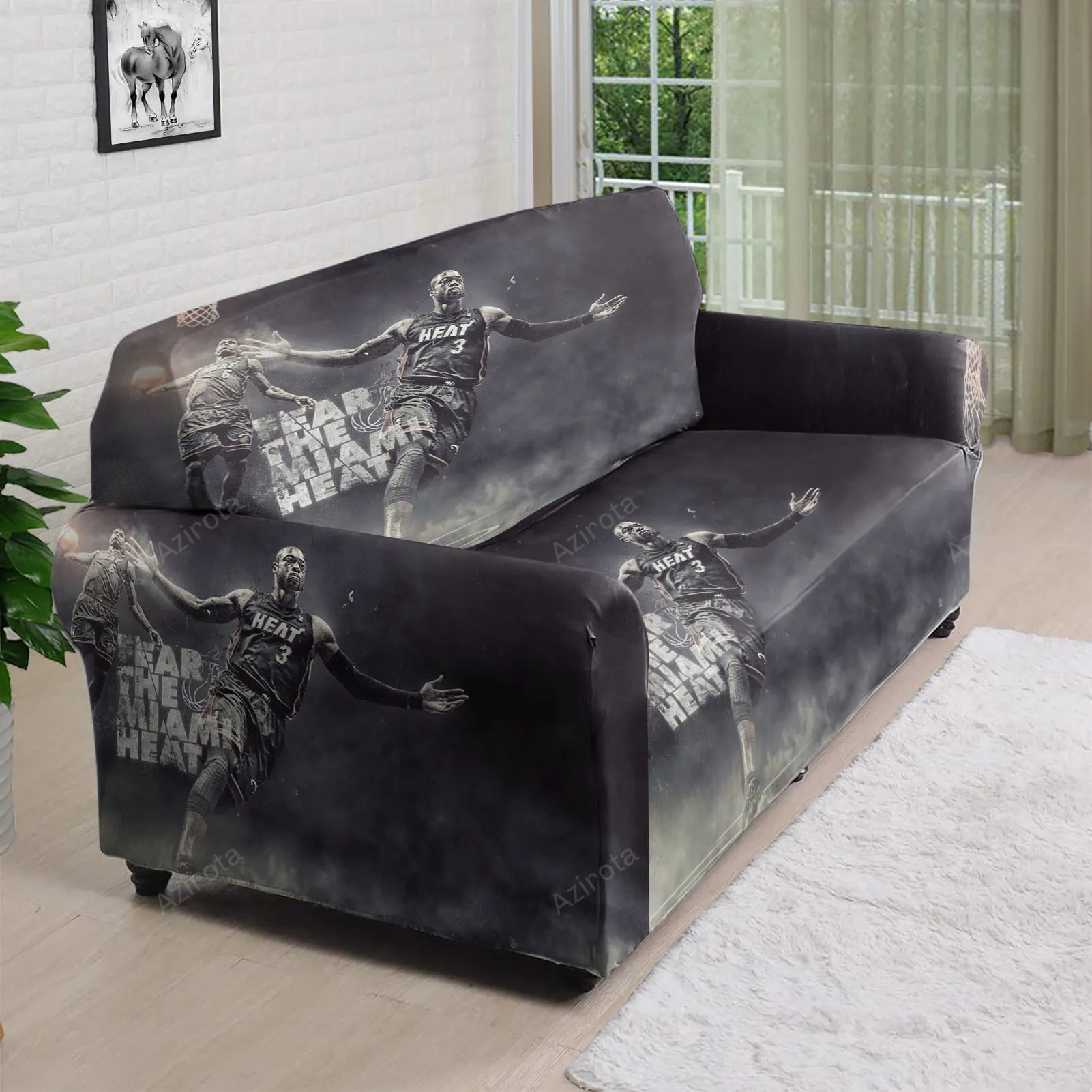 Miami Heat Dwyane Wade6 3D Sofa Cover