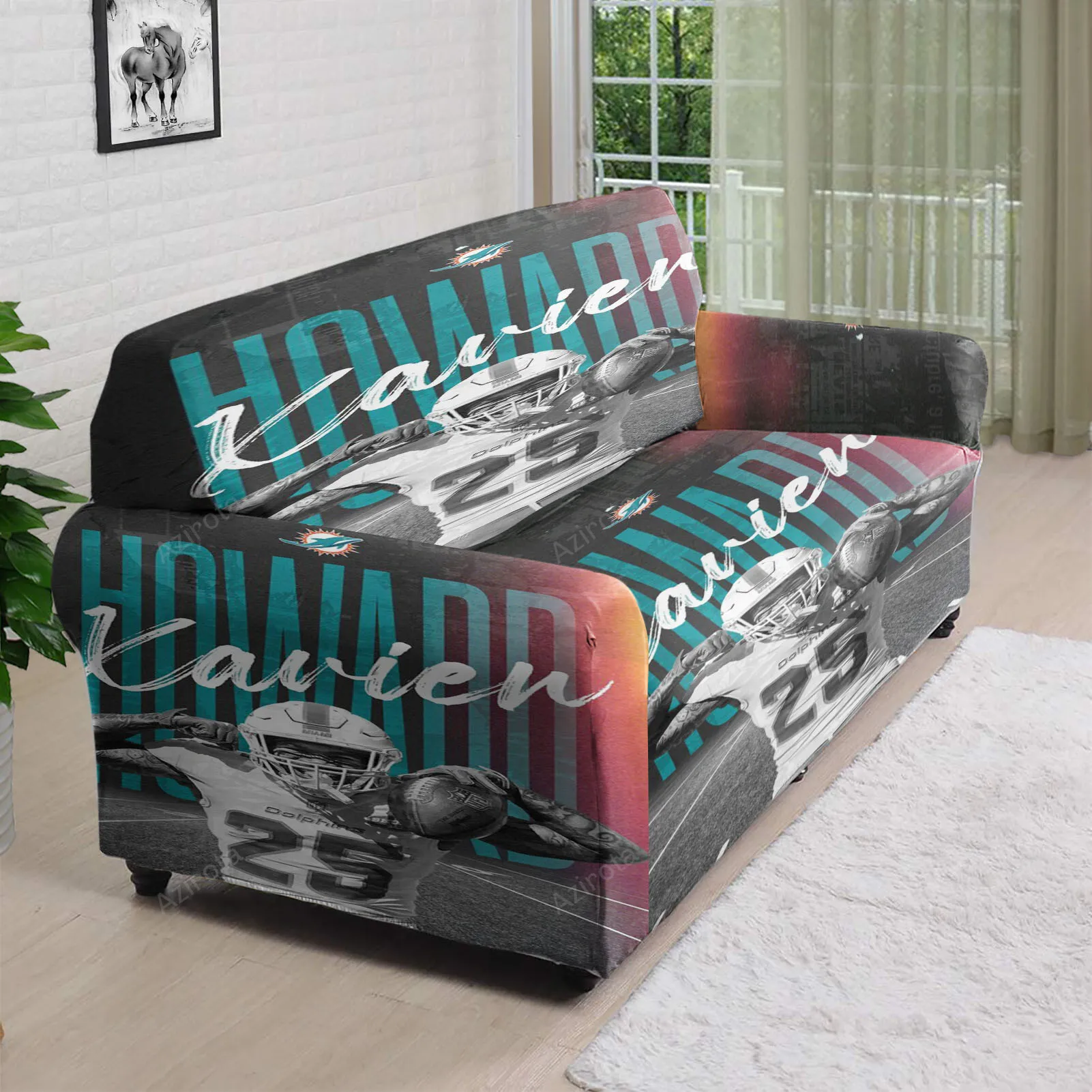 Miami Dolphins Xavien Howard3 3D Sofa Cover