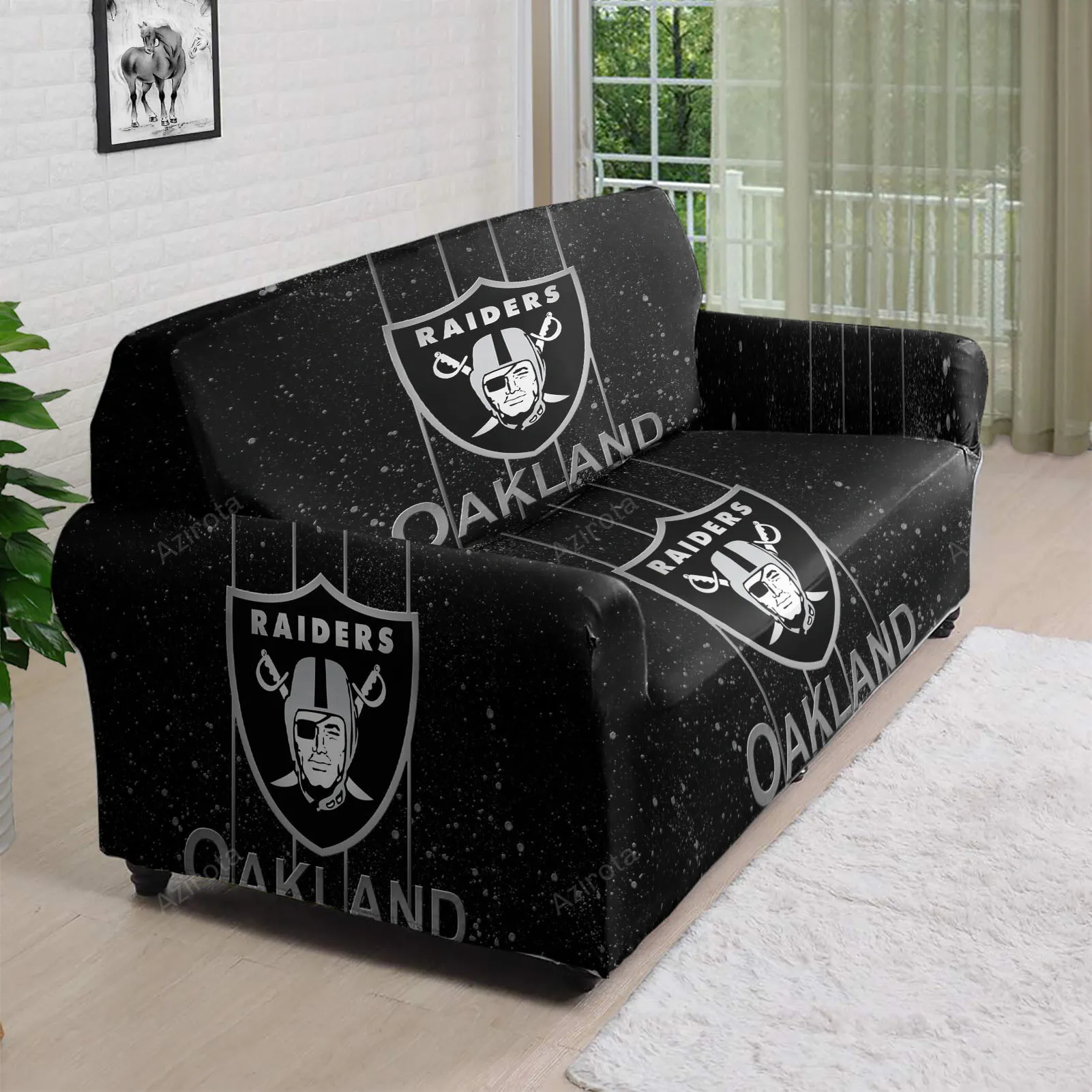 Las Vegas Raiders Logo Art25 3D Sofa Cover