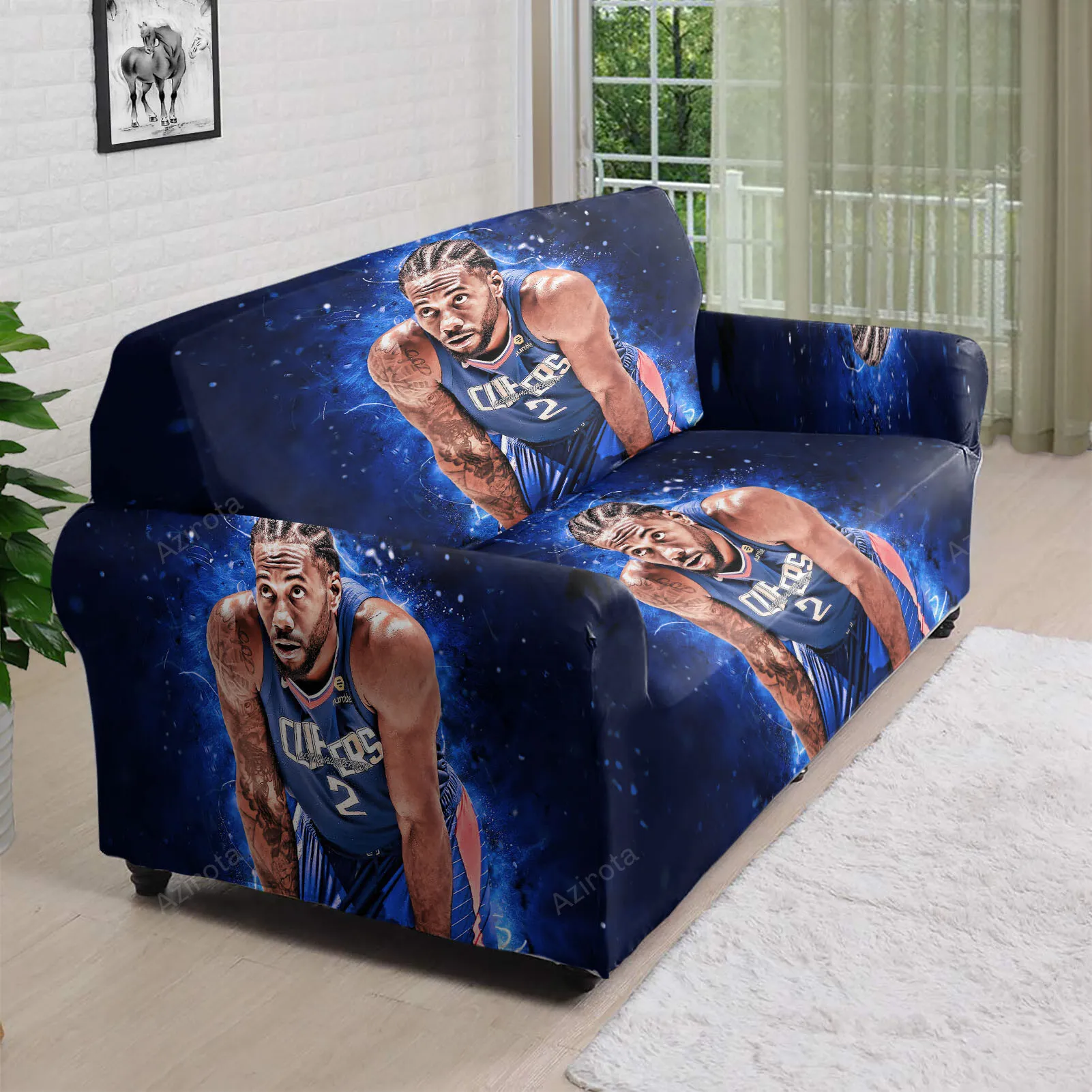 Los Angeles Clippers Kawhi Leonard 2 3D Sofa Cover