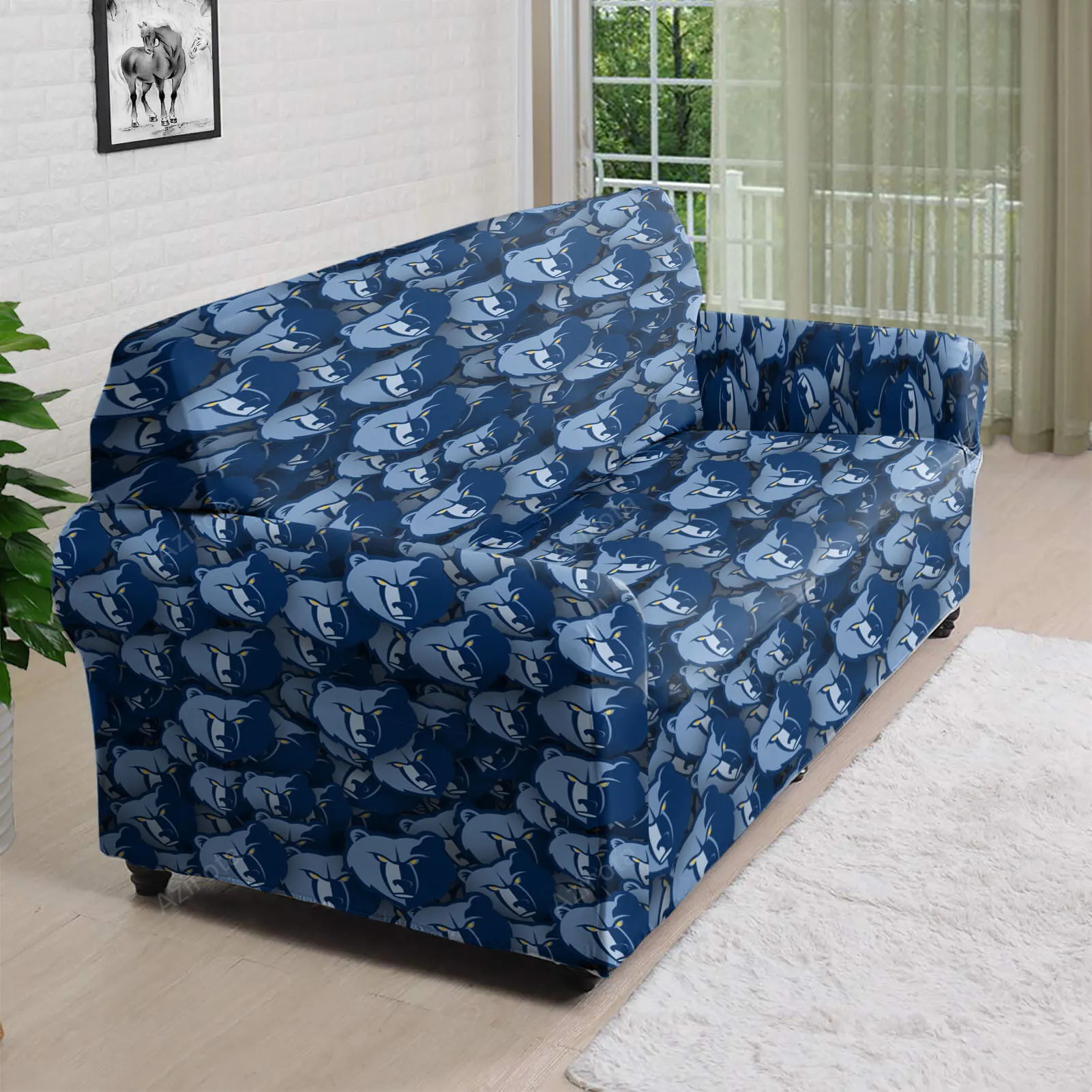 Memphis Grizzlies Emblem v5 3D Sofa Cover