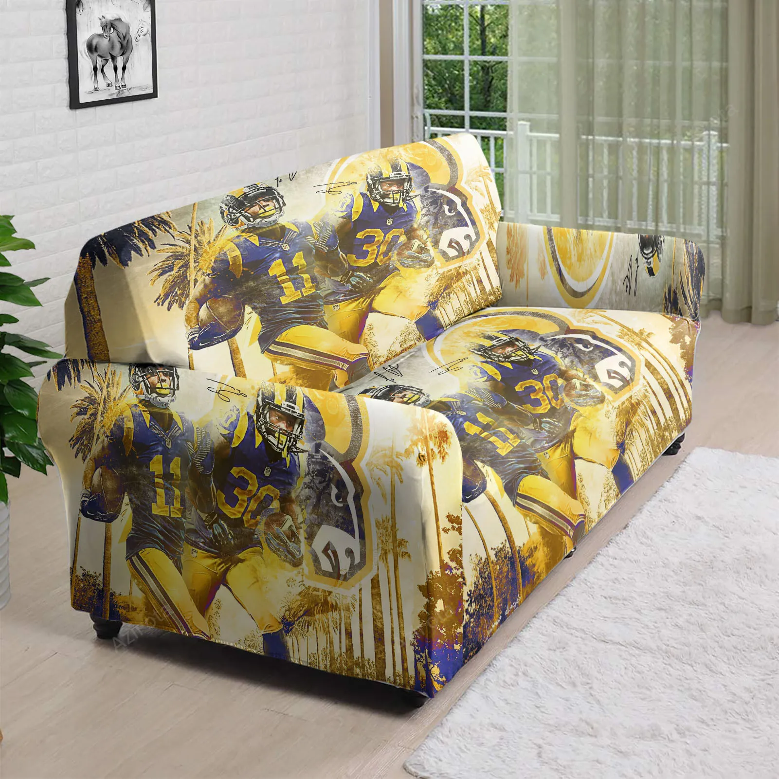 Los Angeles Rams All Players7 3D Sofa Cover