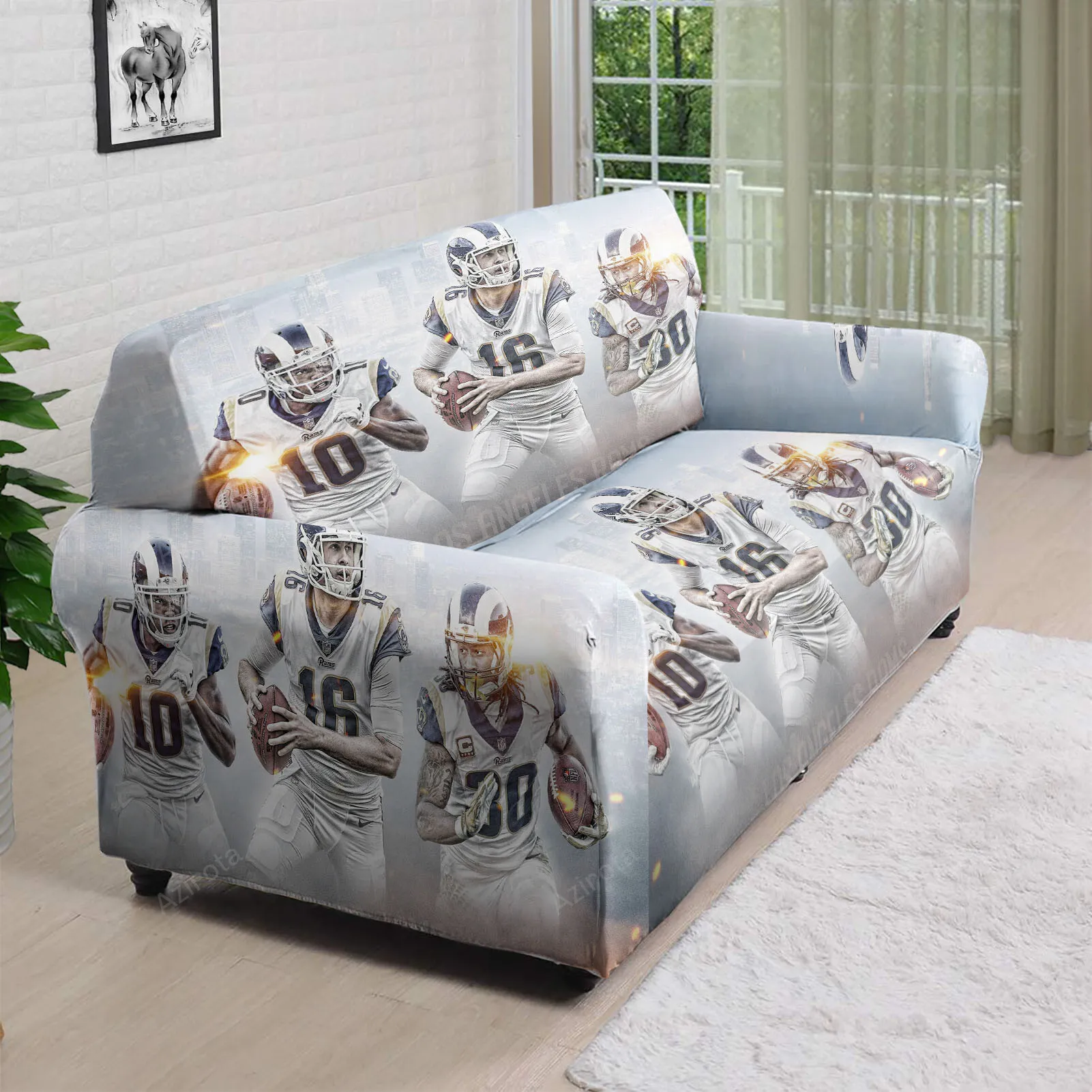 Los Angeles Rams All Players3 3D Sofa Cover