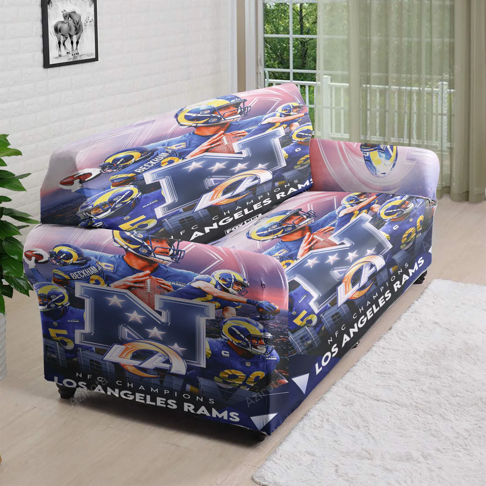 Los Angeles Rams All Players4 3D Sofa Cover