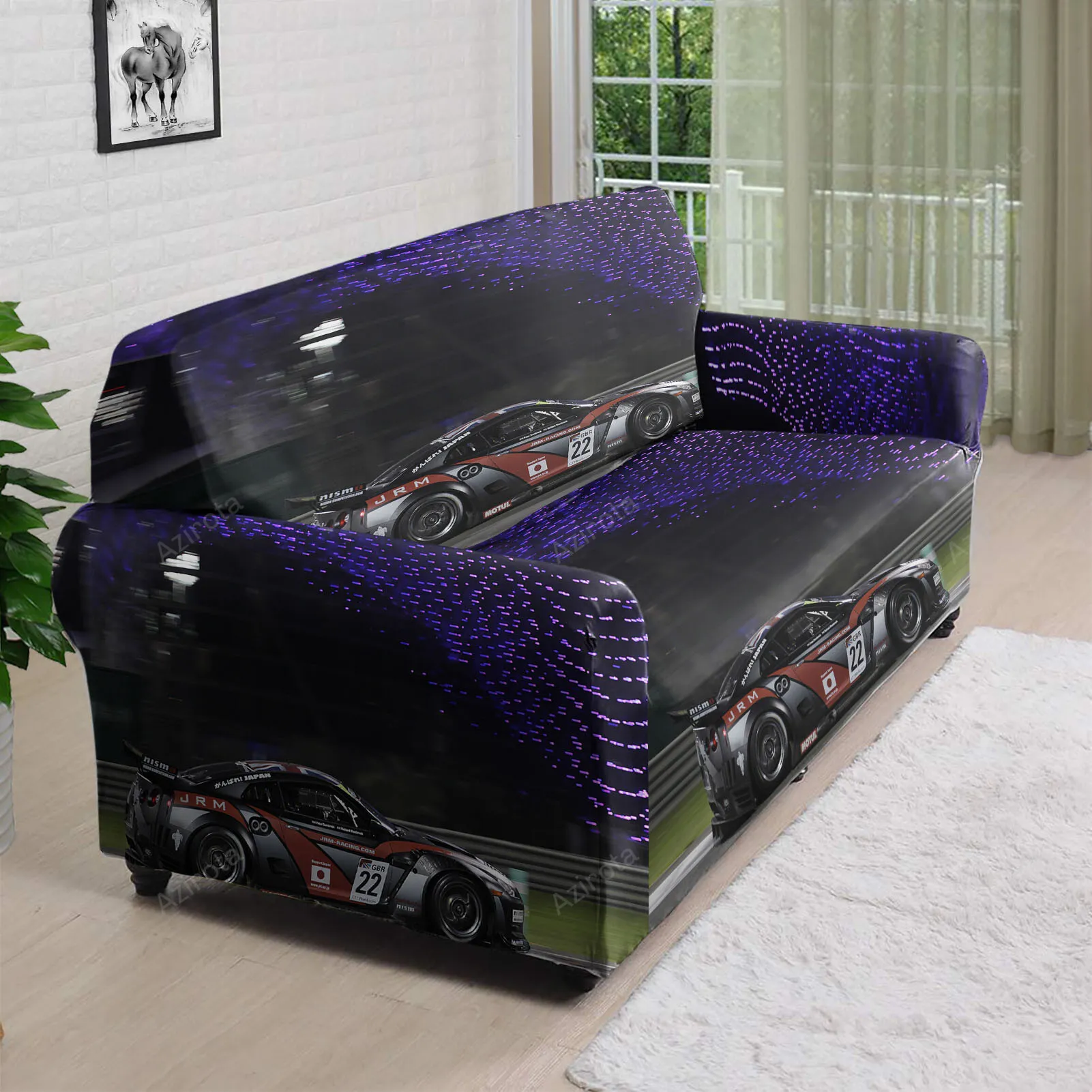 JR Motorsports Car3 3D Sofa Cover