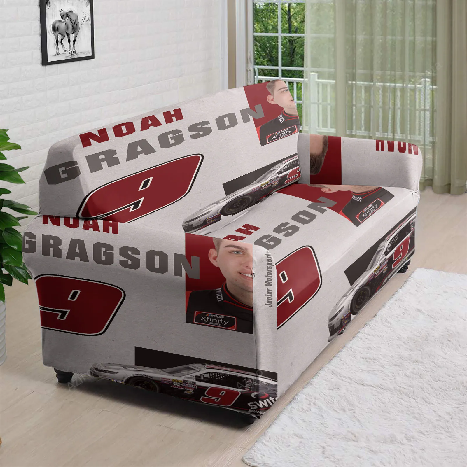 JR Motorsports Noah Gragson1 3D Sofa Cover