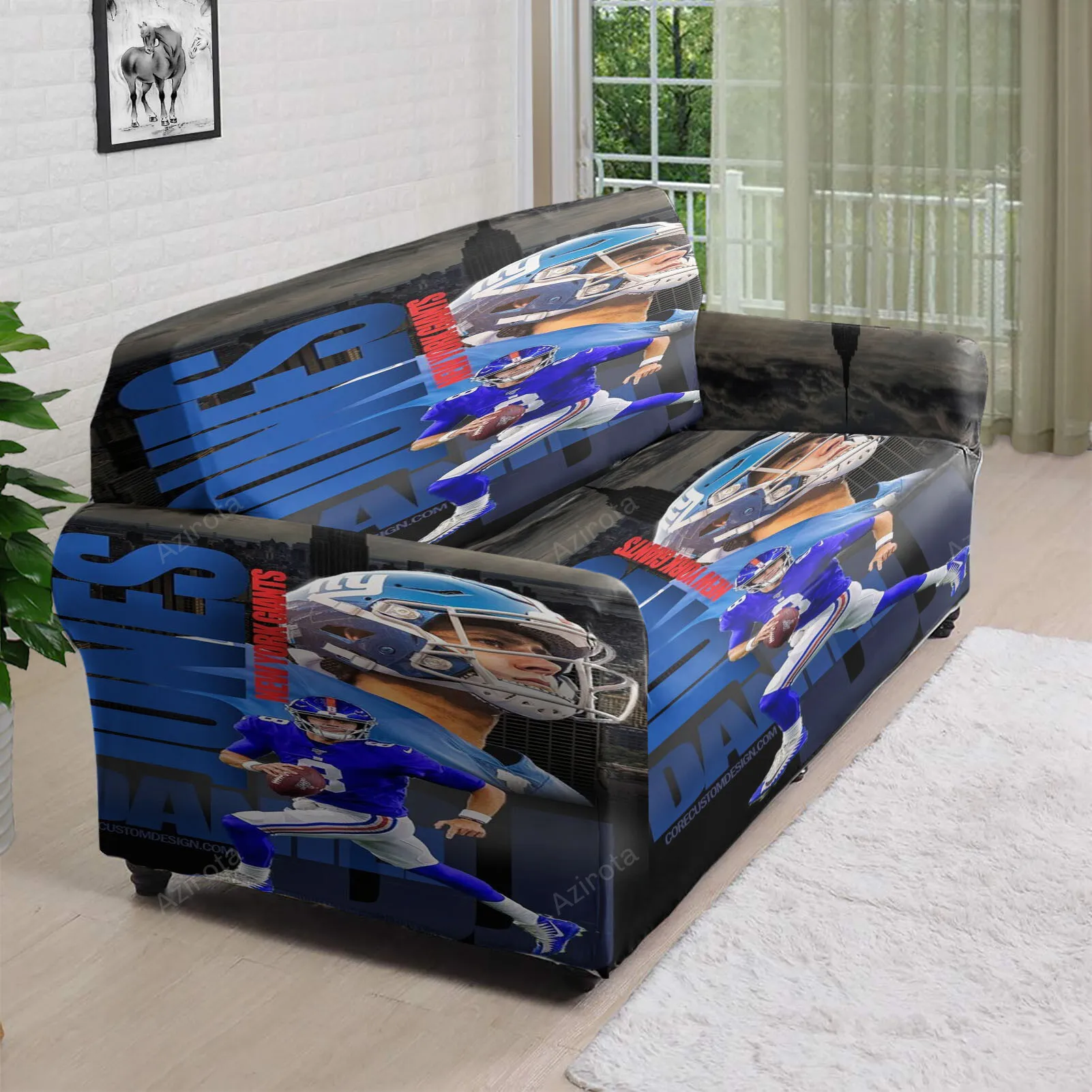 New York Giants Daniel Jones2 3D Sofa Cover