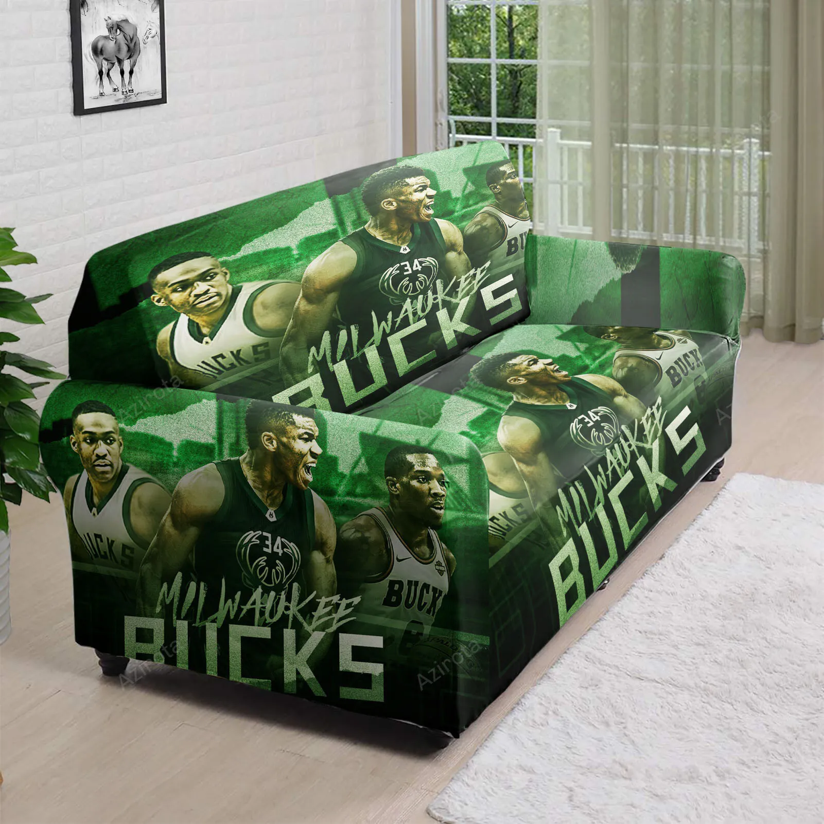 Milwaukee Bucks Players v13 3D Sofa Cover