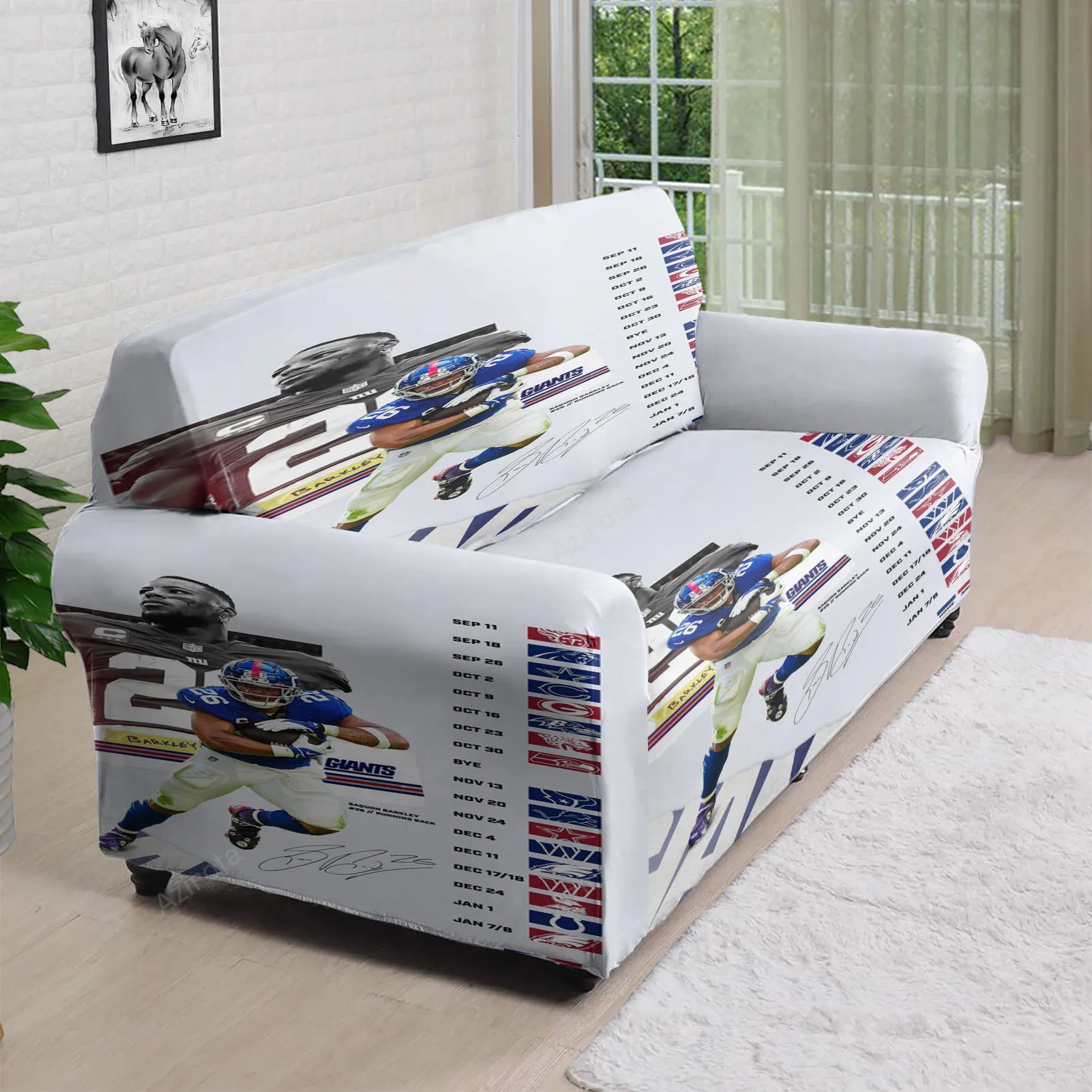 New York Giants Saquon Barkley7 3D Sofa Cover