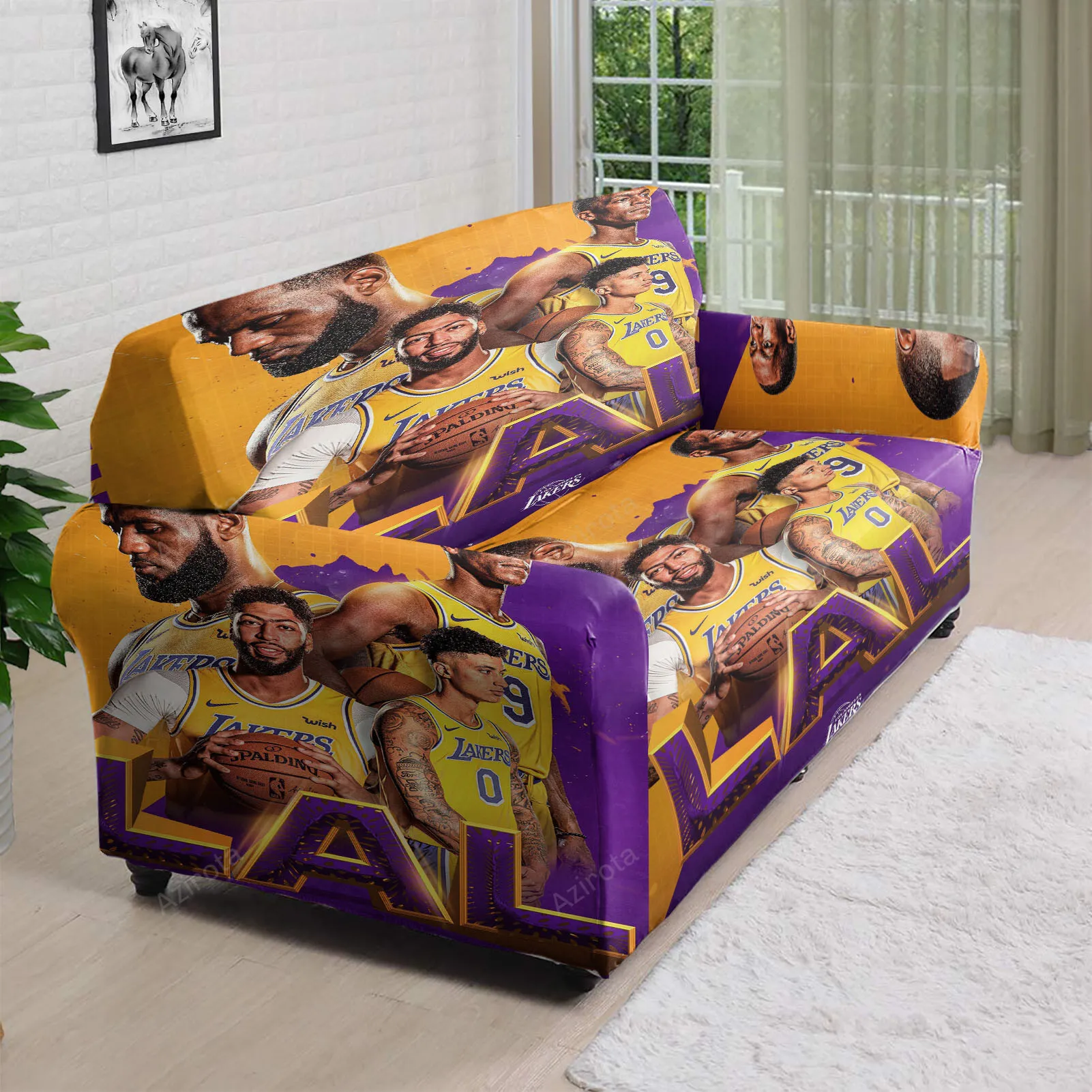 Los Angeles Lakers Players v59 3D Sofa Cover