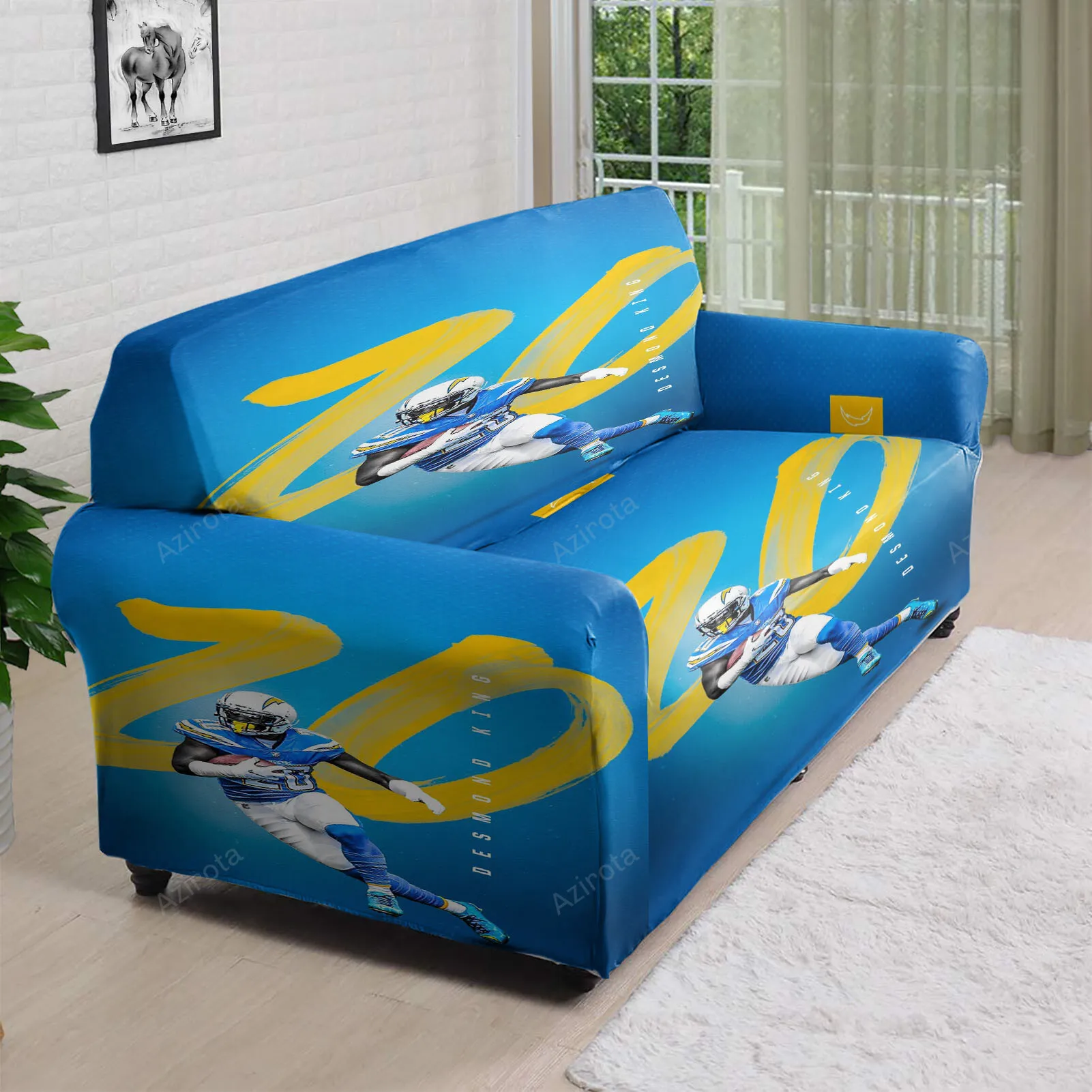 Los Angeles Chargers 20 Desmond King 3D Sofa Cover