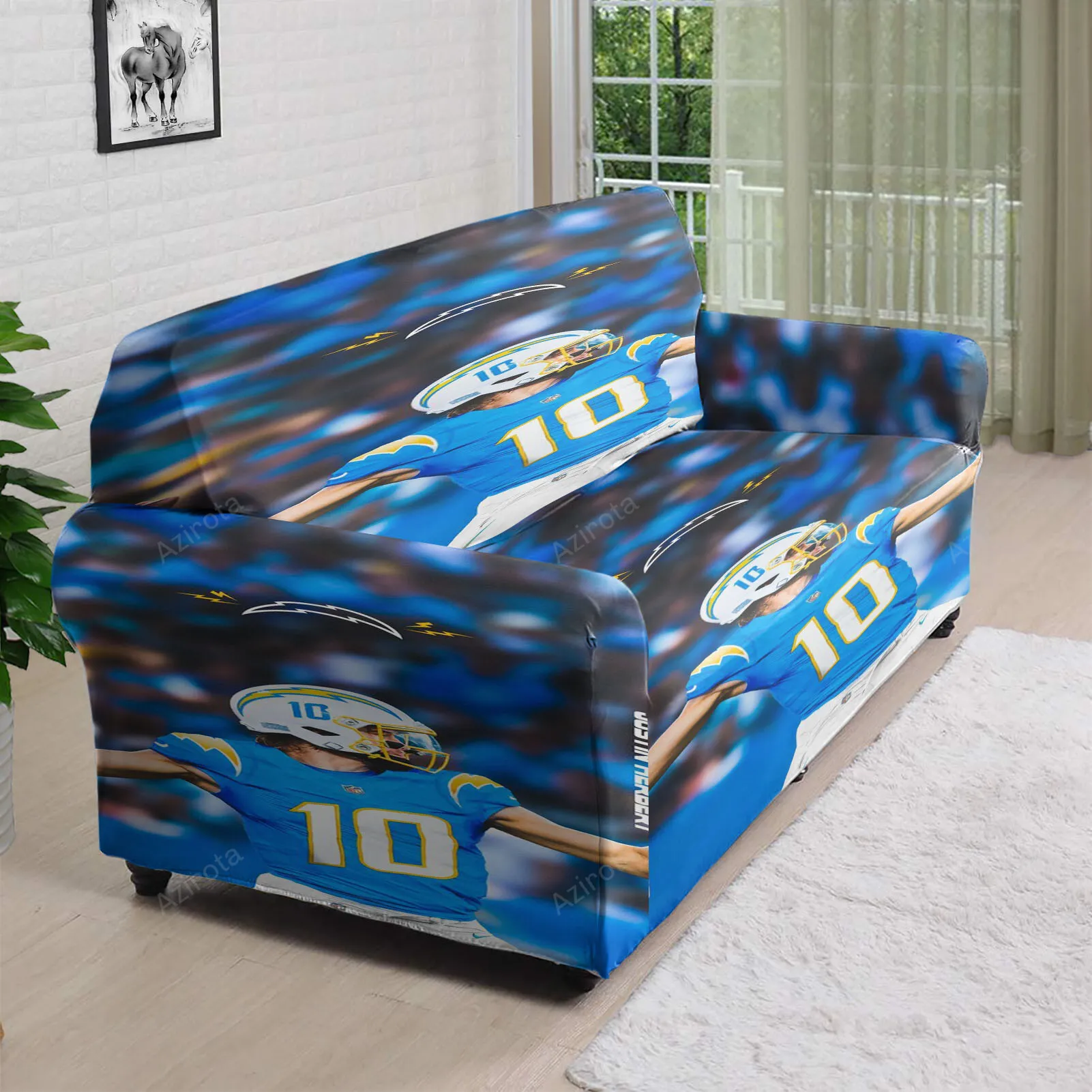 Los Angeles Chargers Justin Herbert4 3D Sofa Cover