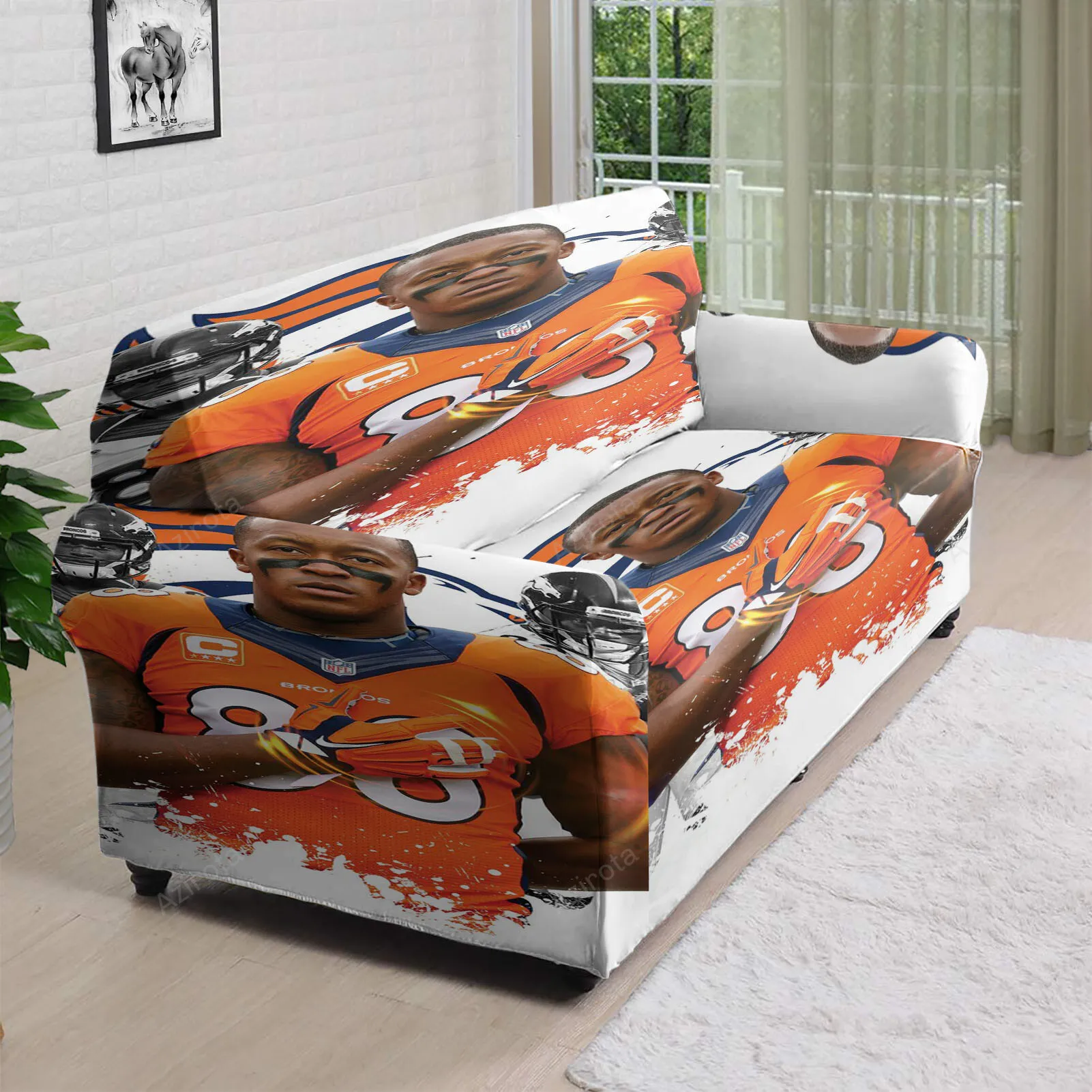 Denver Broncos Demaryius Thomas7 3D Sofa Cover