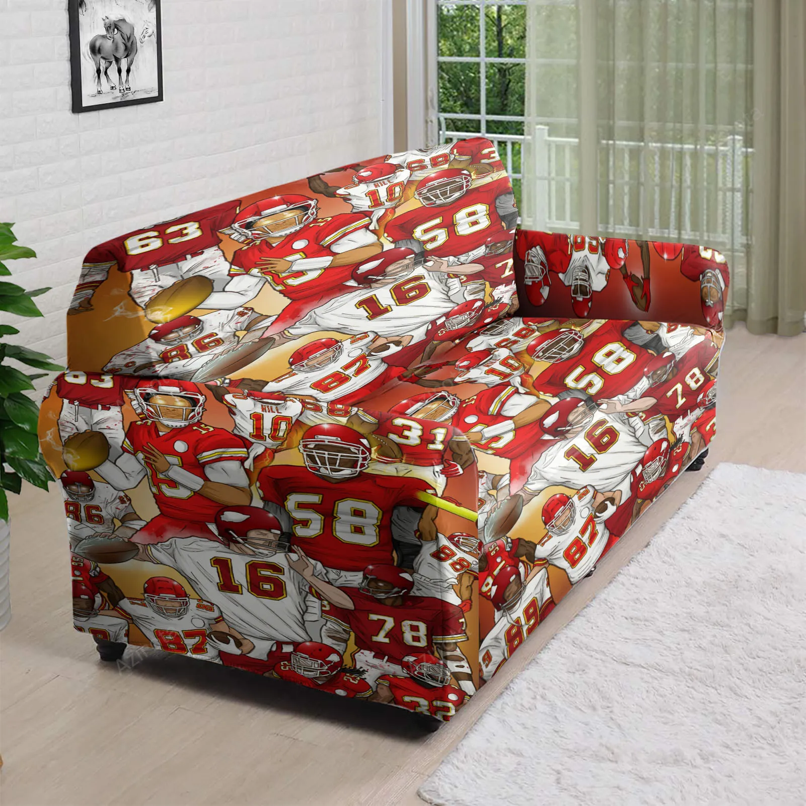 Kansas City Chiefs Team v12 3D Sofa Cover