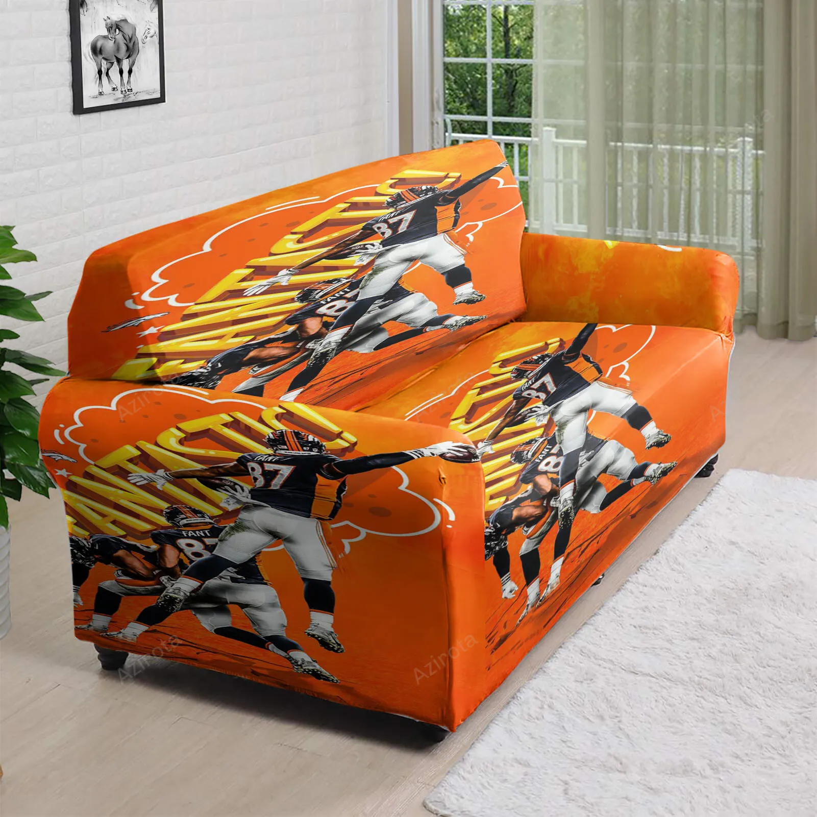 Denver Broncos Noah Fant1 3D Sofa Cover