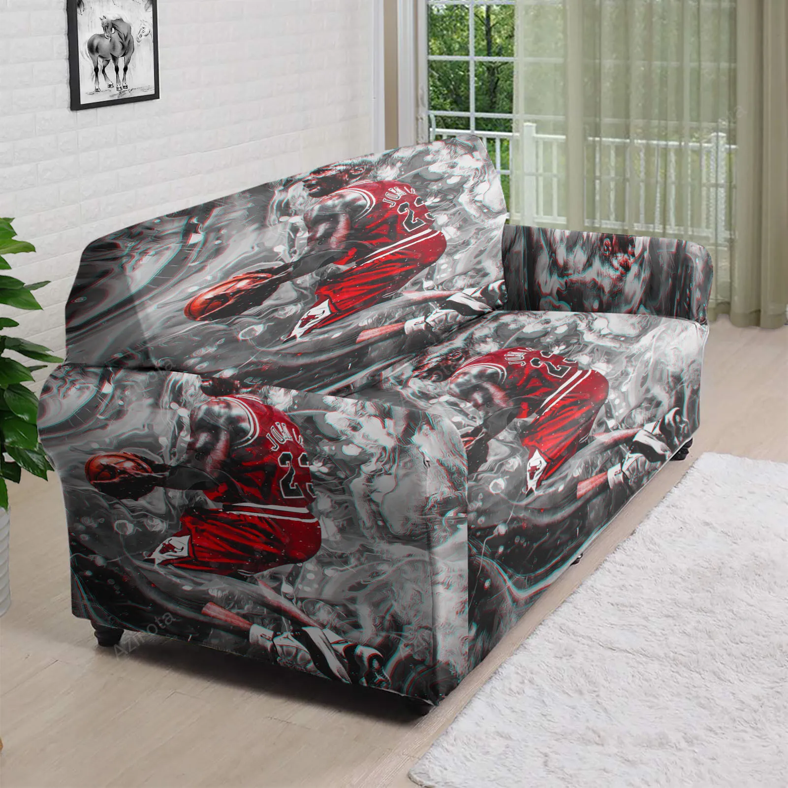 Chicago Bulls 23 Michael Jordan m6 3D Sofa Cover
