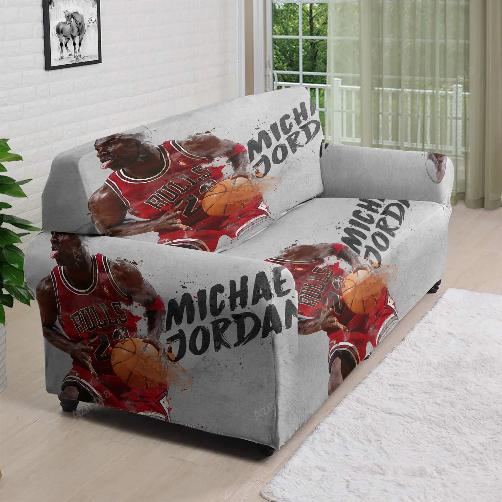 Chicago Bulls 23 Michael Jordan 3D Sofa Cover