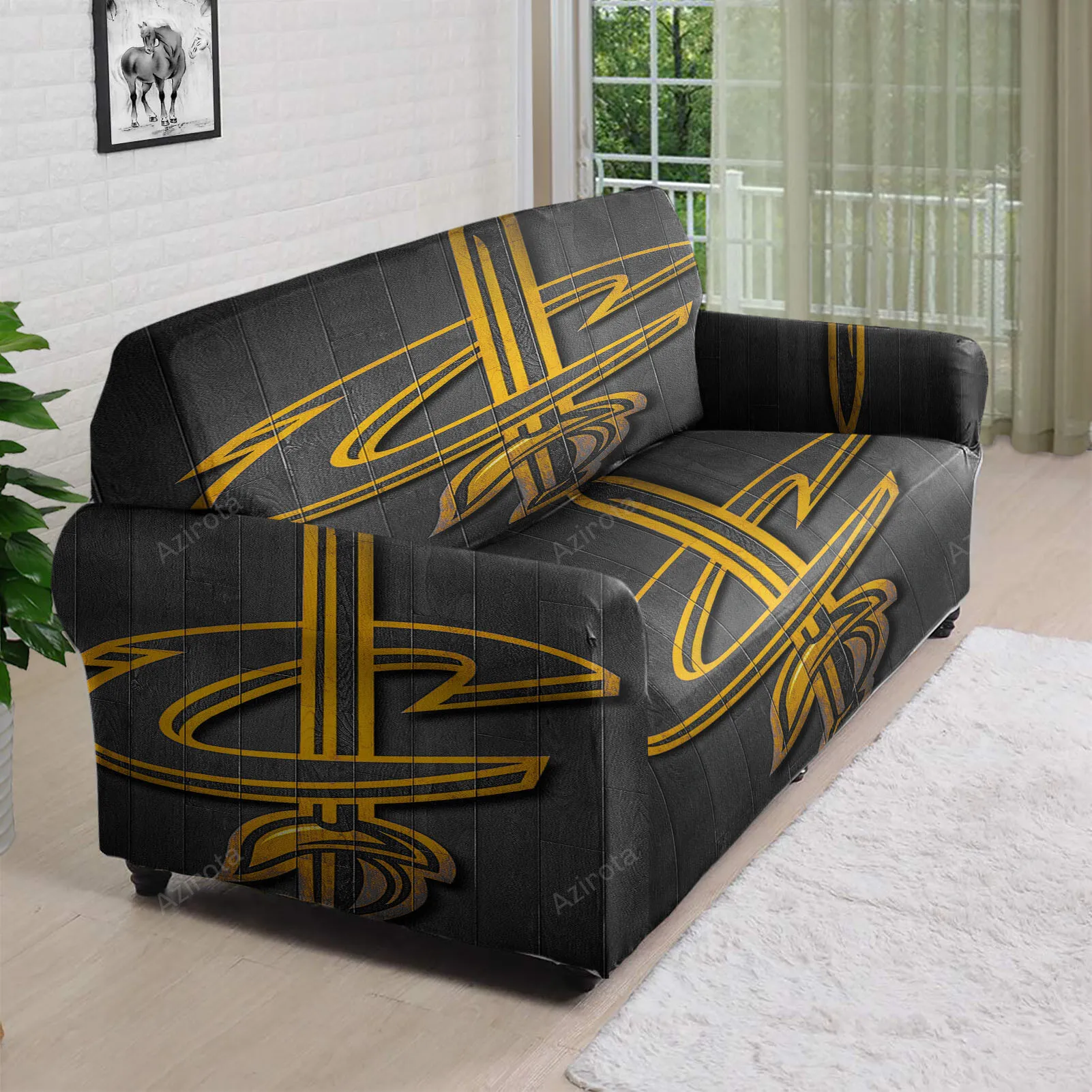 Cleveland Cavaliers Wooden 3D Sofa Cover