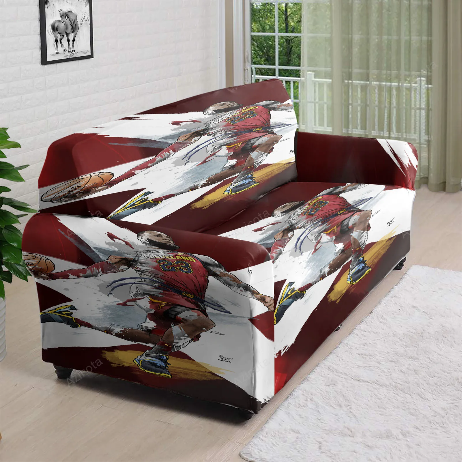 Cleveland Cavaliers LeBron James 23 v10 3D Sofa Cover