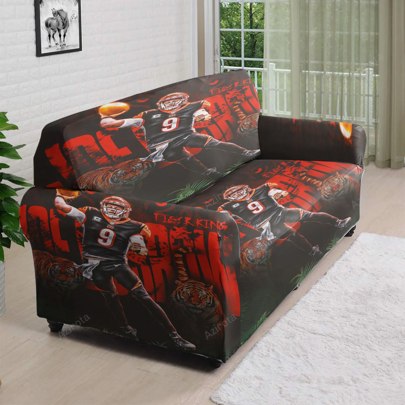 Cincinnati Bengals Joe Burrow 9 v2 3D Sofa Cover