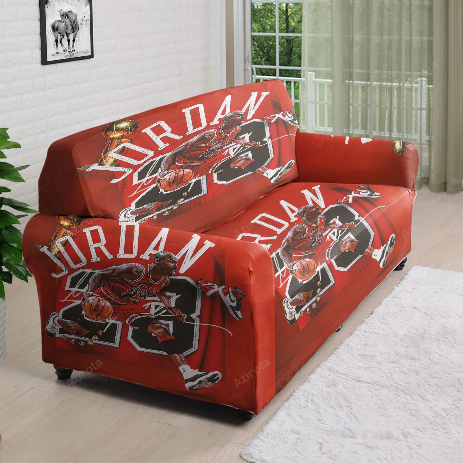 Chicago Bulls 23 Michael Jordan m4 3D Sofa Cover