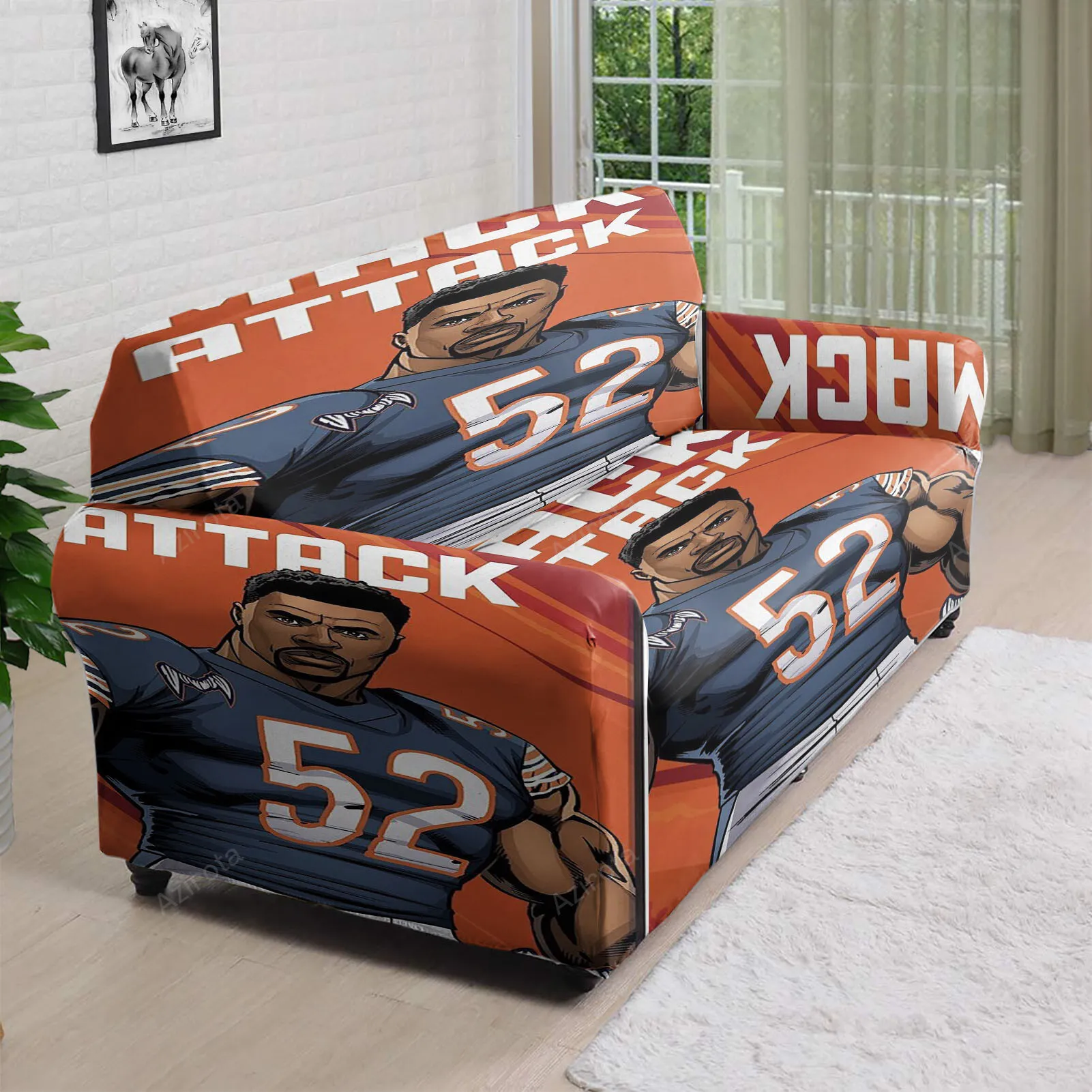 Chicago Bears Khalil Mack6 3D Sofa Cover