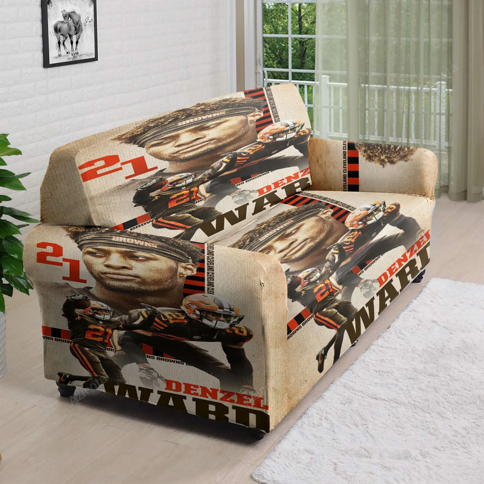 Cleveland Browns Denzel Ward3 3D Sofa Cover