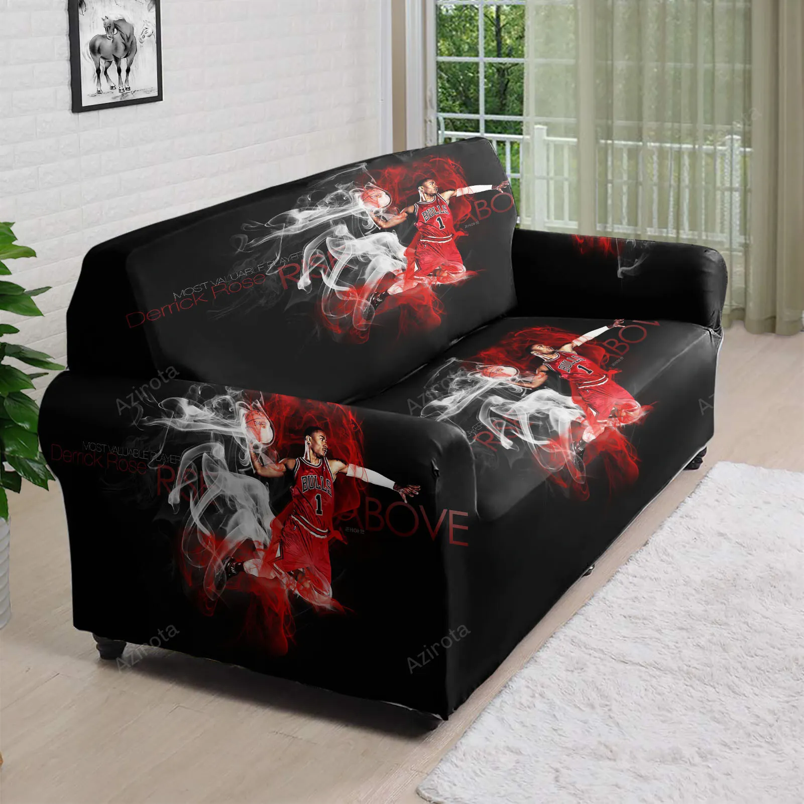 Chicago Bulls 01 Derrick Rose d2 3D Sofa Cover
