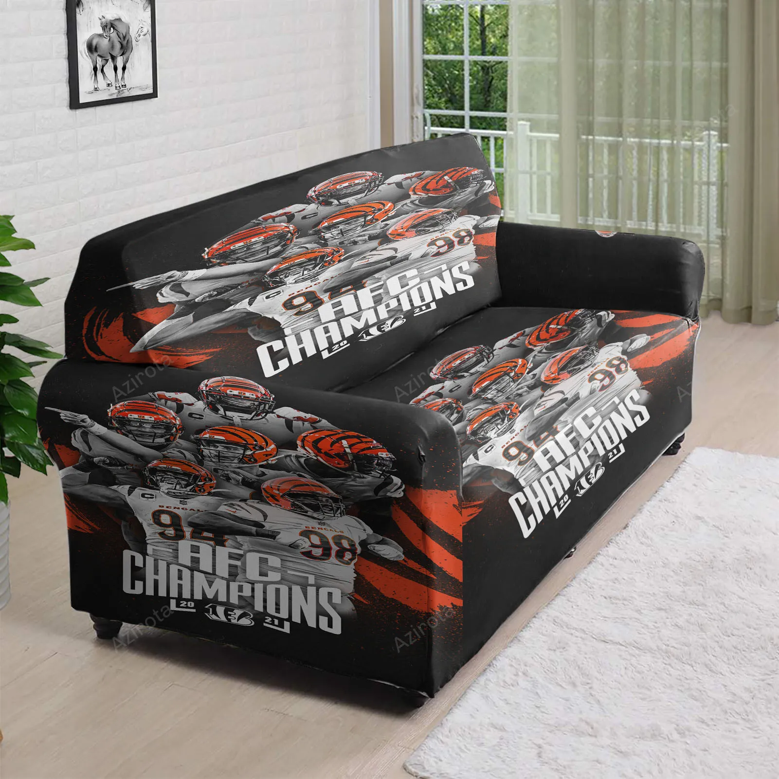 Cincinnati Bengals Team 2021 3D Sofa Cover