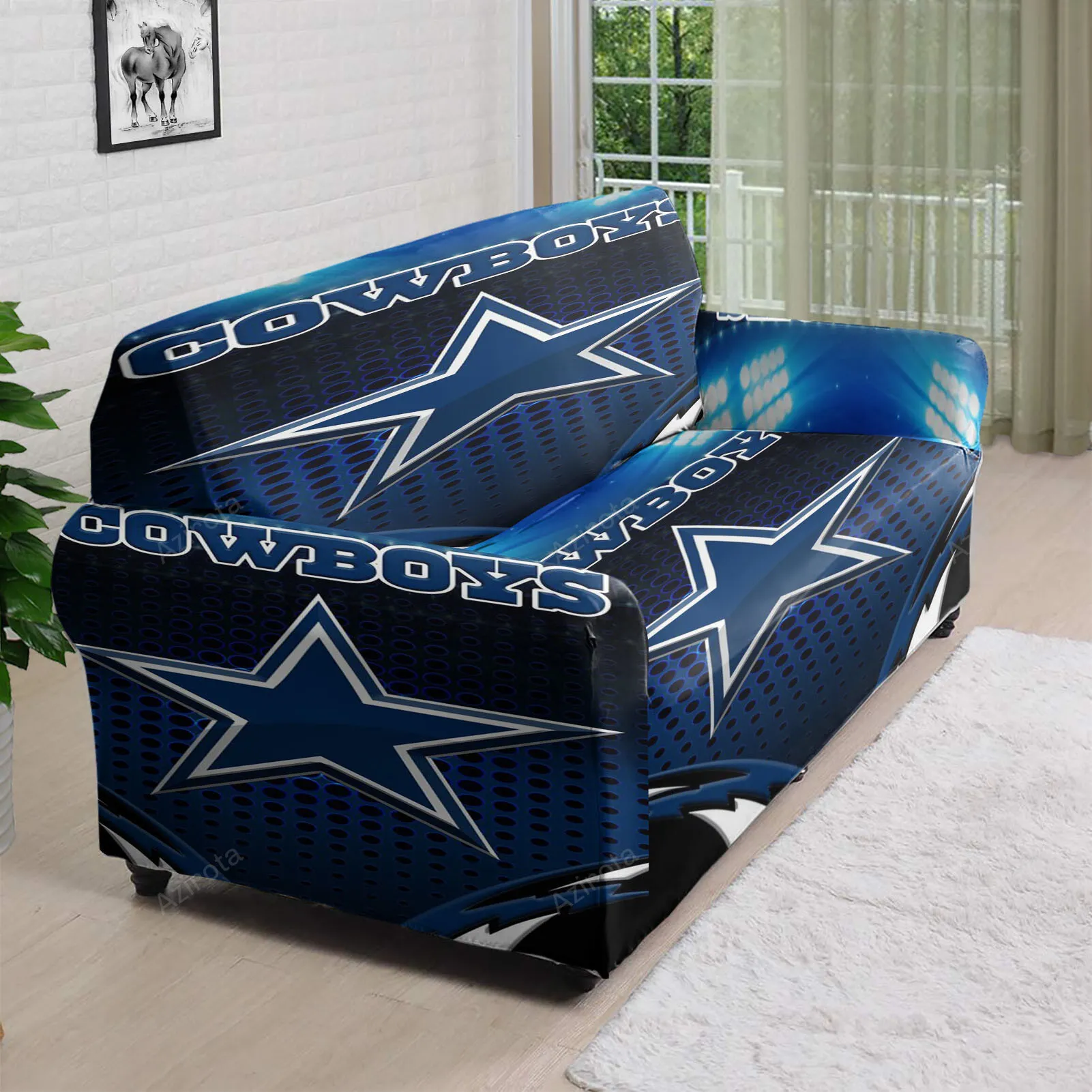 Dallas Cowboys Cowboys Stadium Light 3D Sofa Cover