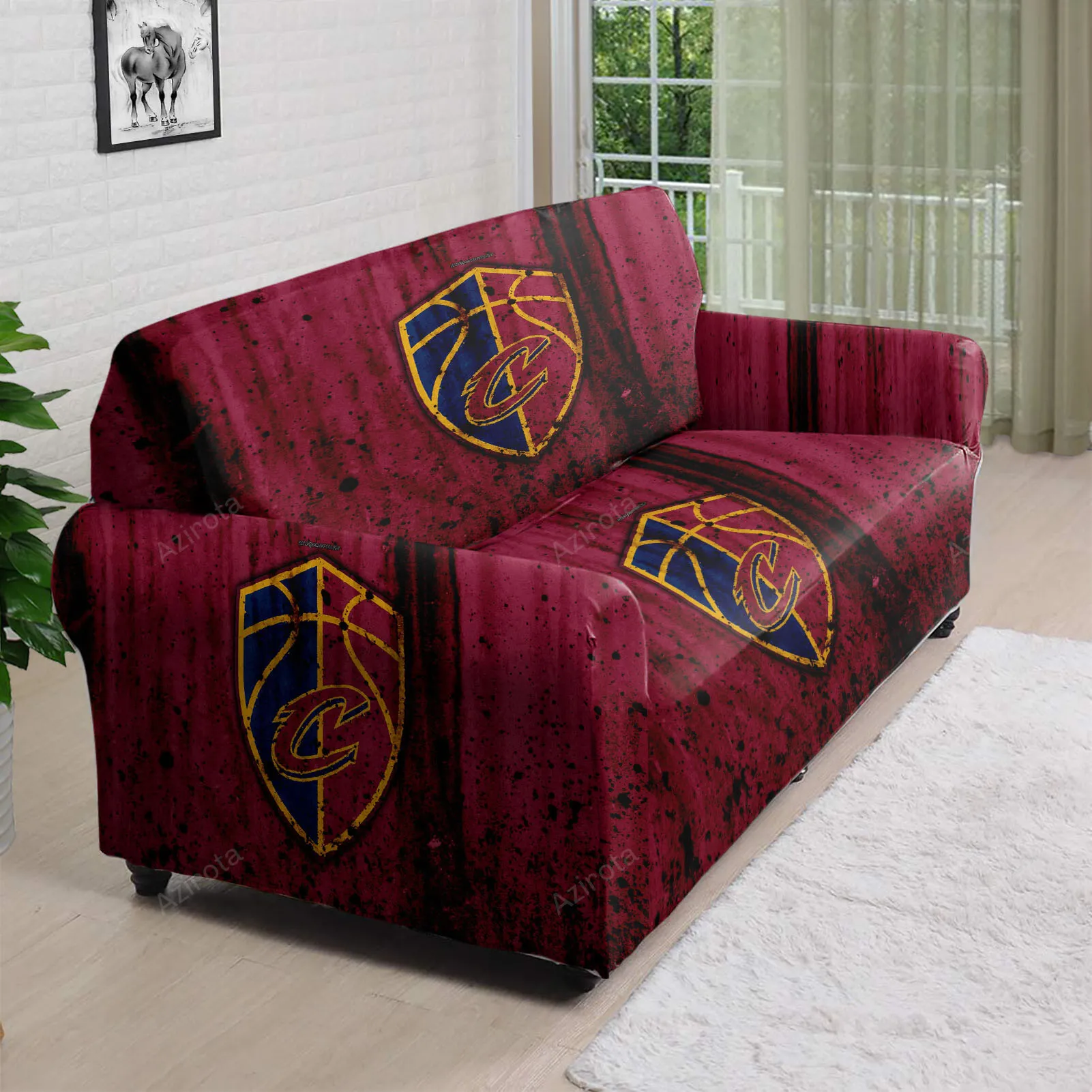 Cleveland Cavaliers Grunge 3D Sofa Cover