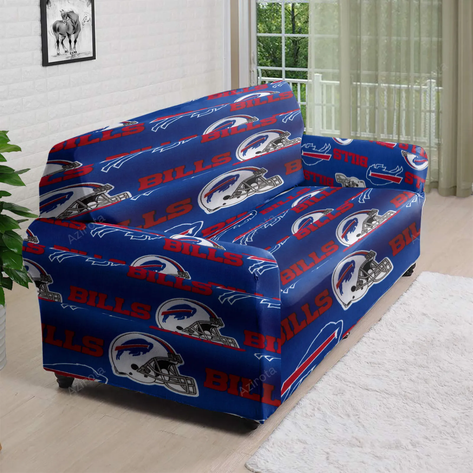 Buffalo Bills Logo v20 3D Sofa Cover