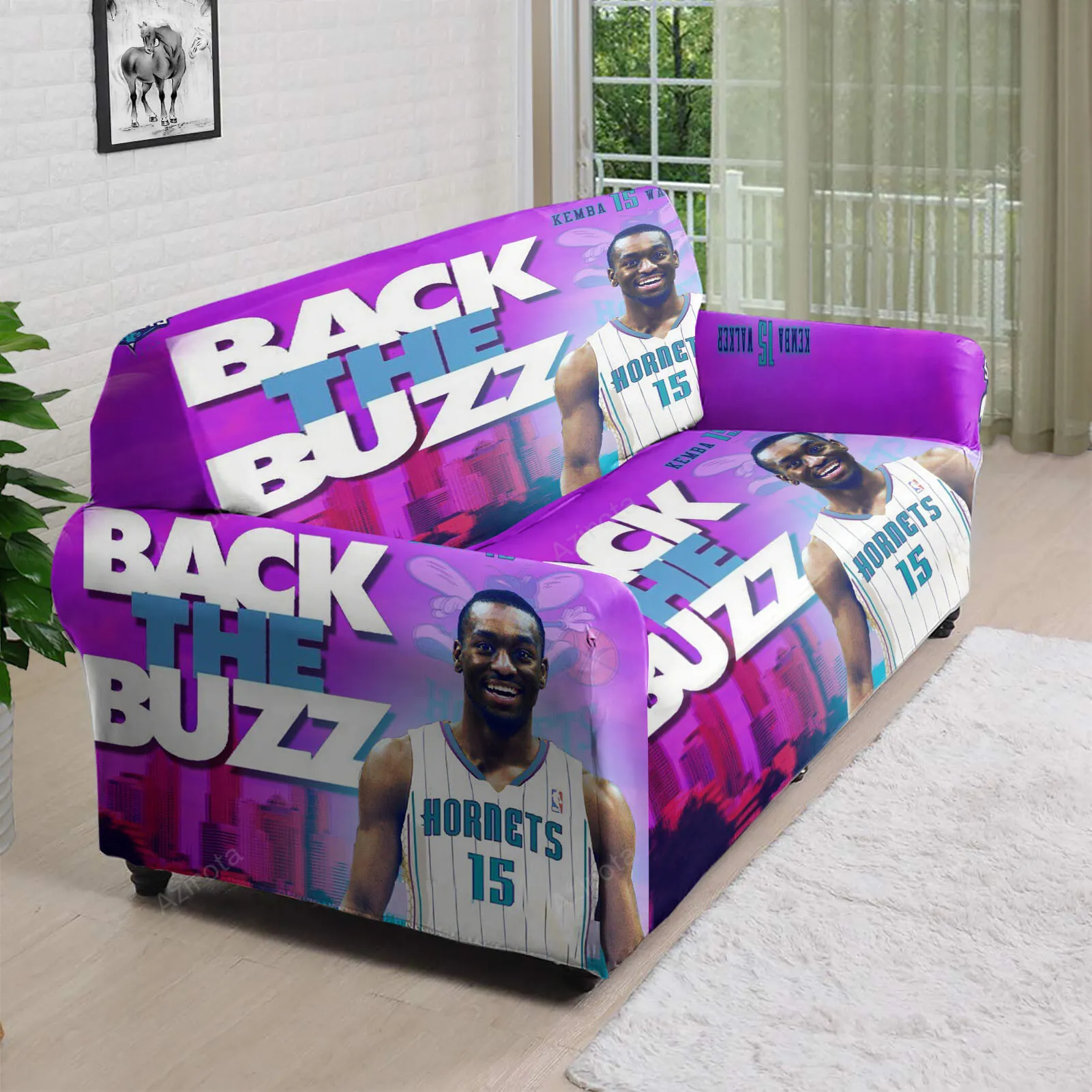 Charlotte Hornets Kemba Walker1 3D Sofa Cover