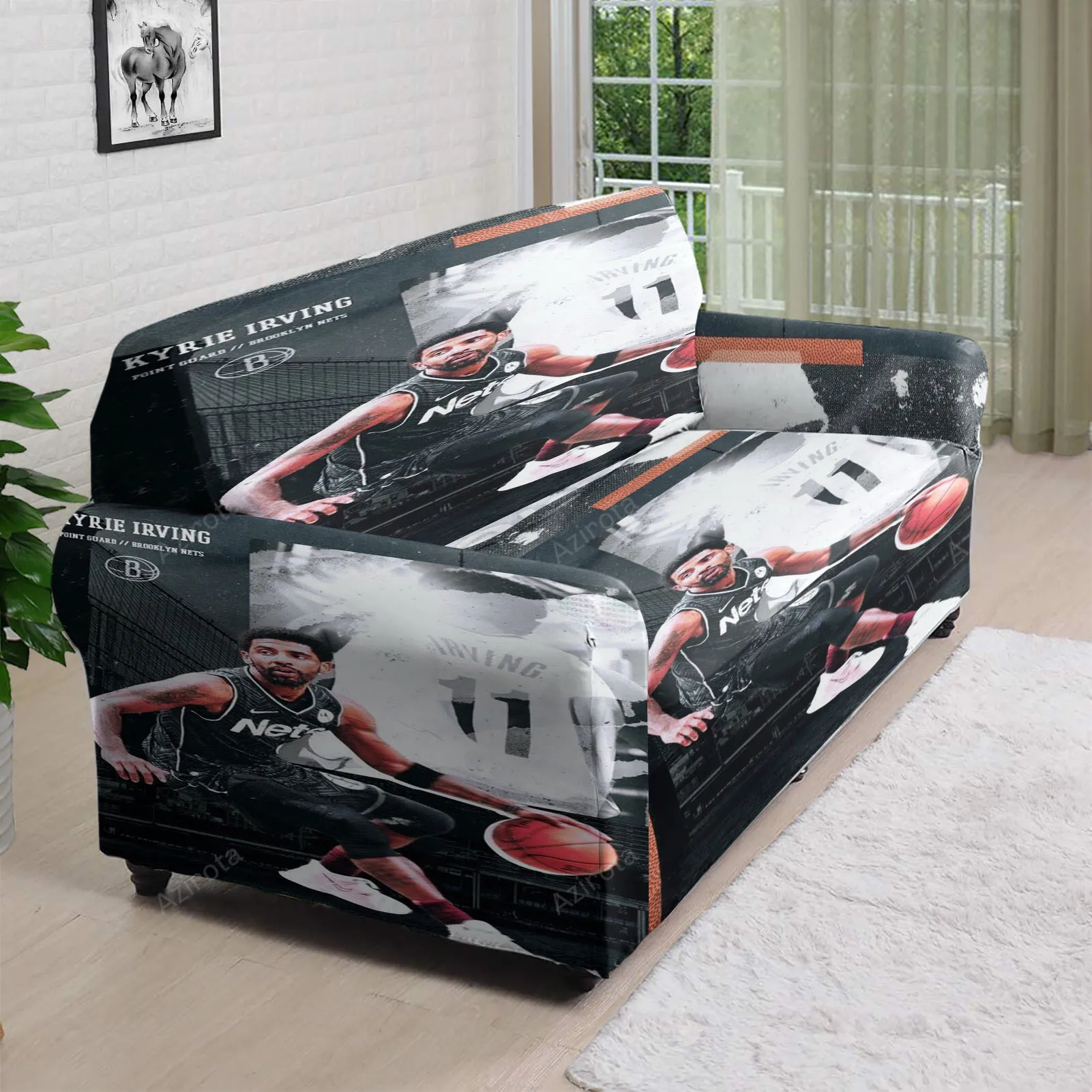 Brooklyn Nets Kyrie Irving19 3D Sofa Cover