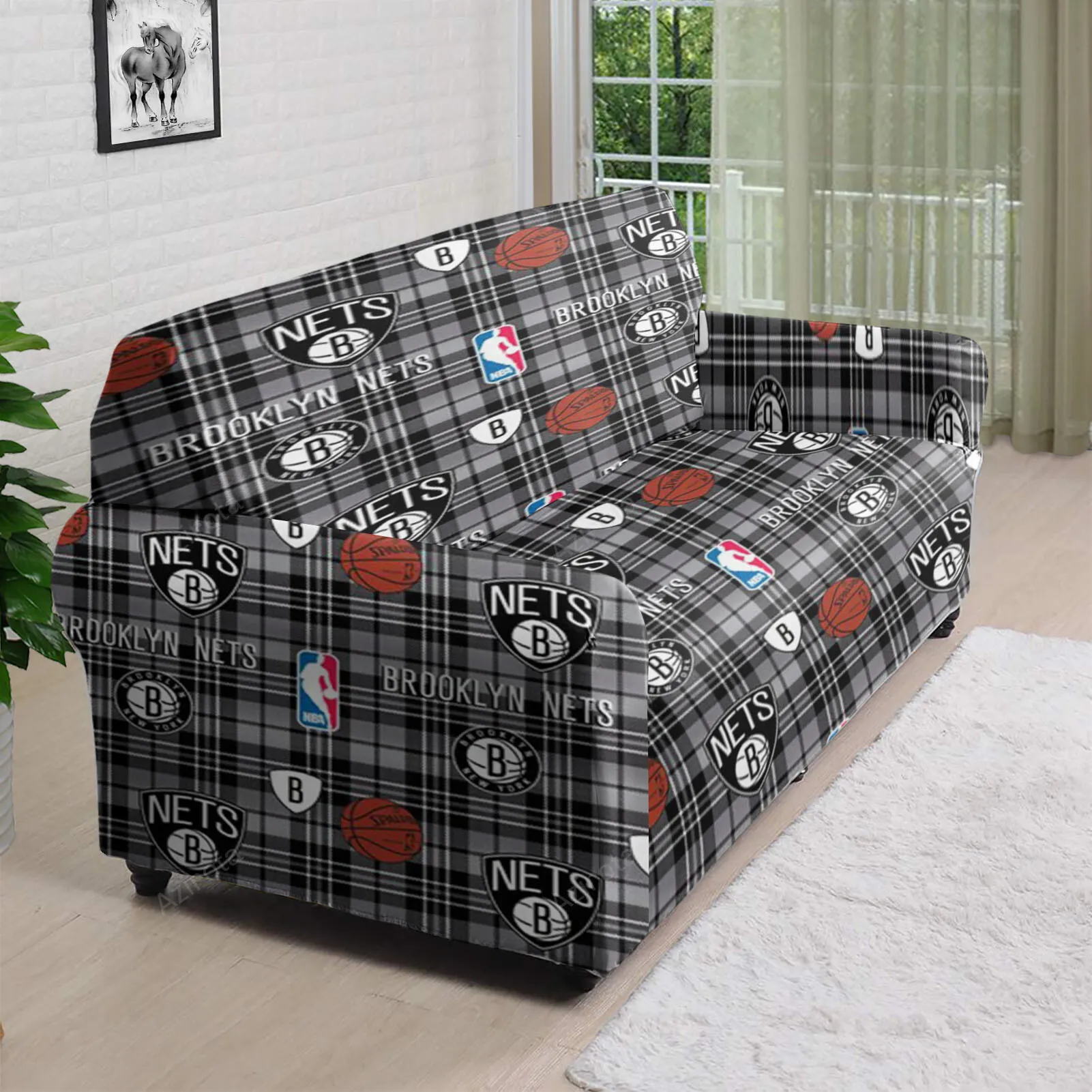 Brooklyn Nets8 3D Sofa Cover