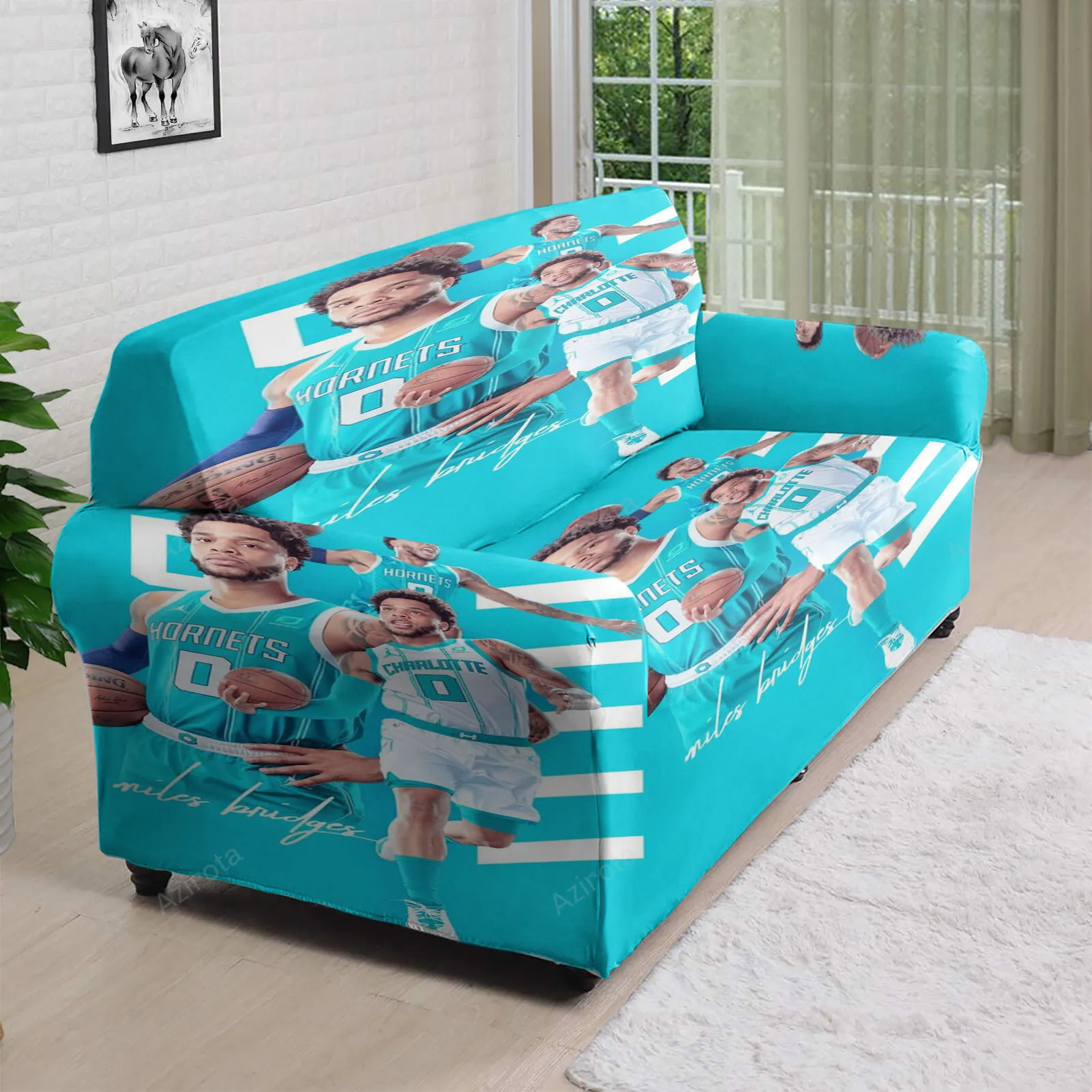 Charlotte Hornets Miles Bridges2 3D Sofa Cover
