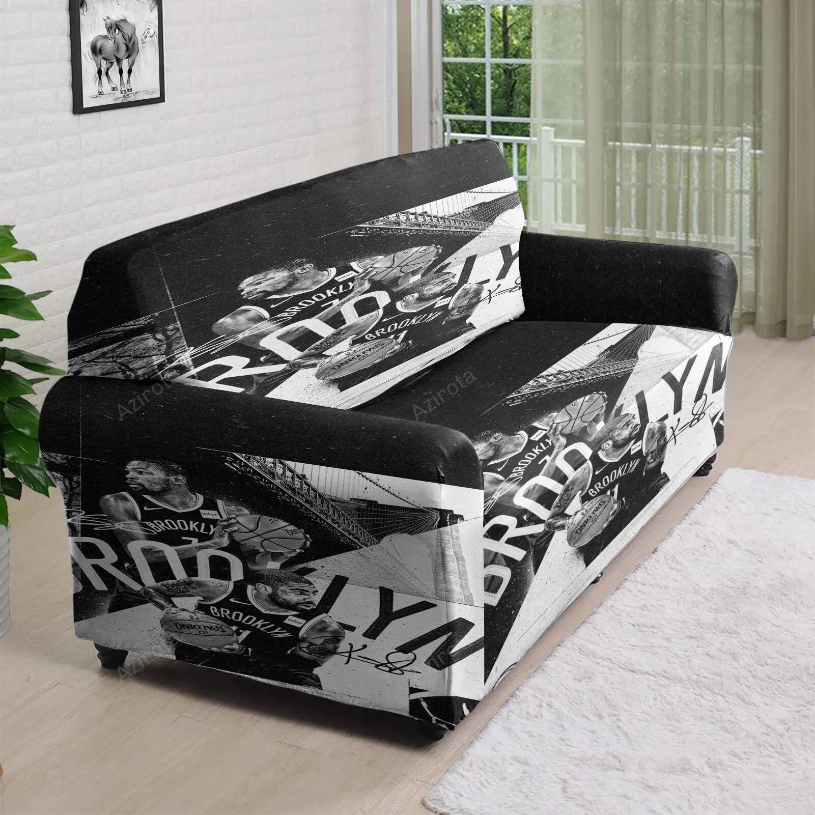 Brooklyn Nets All Players2 3D Sofa Cover