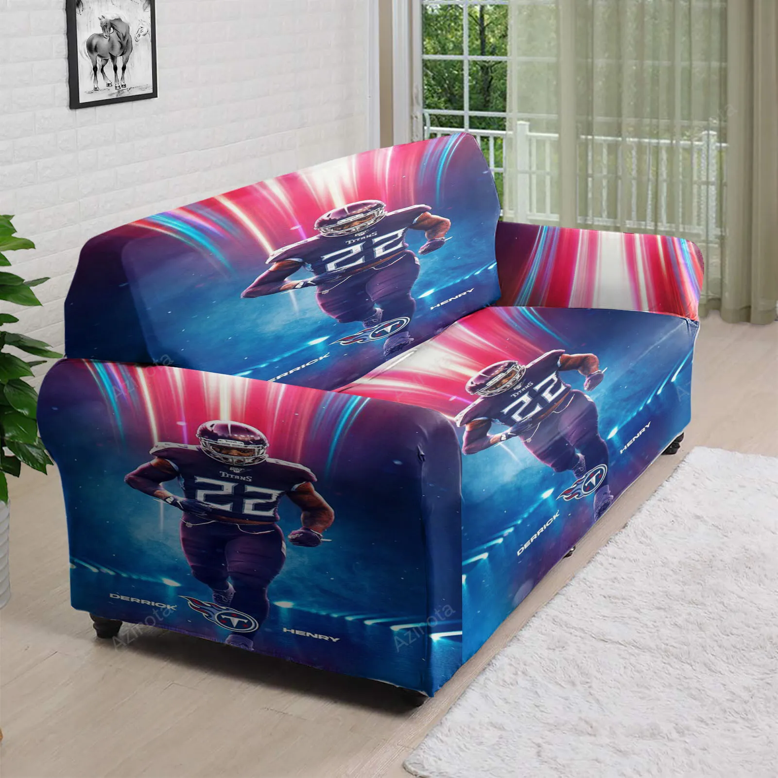Tennessee Titans Derrick Henry3 3D Sofa Cover