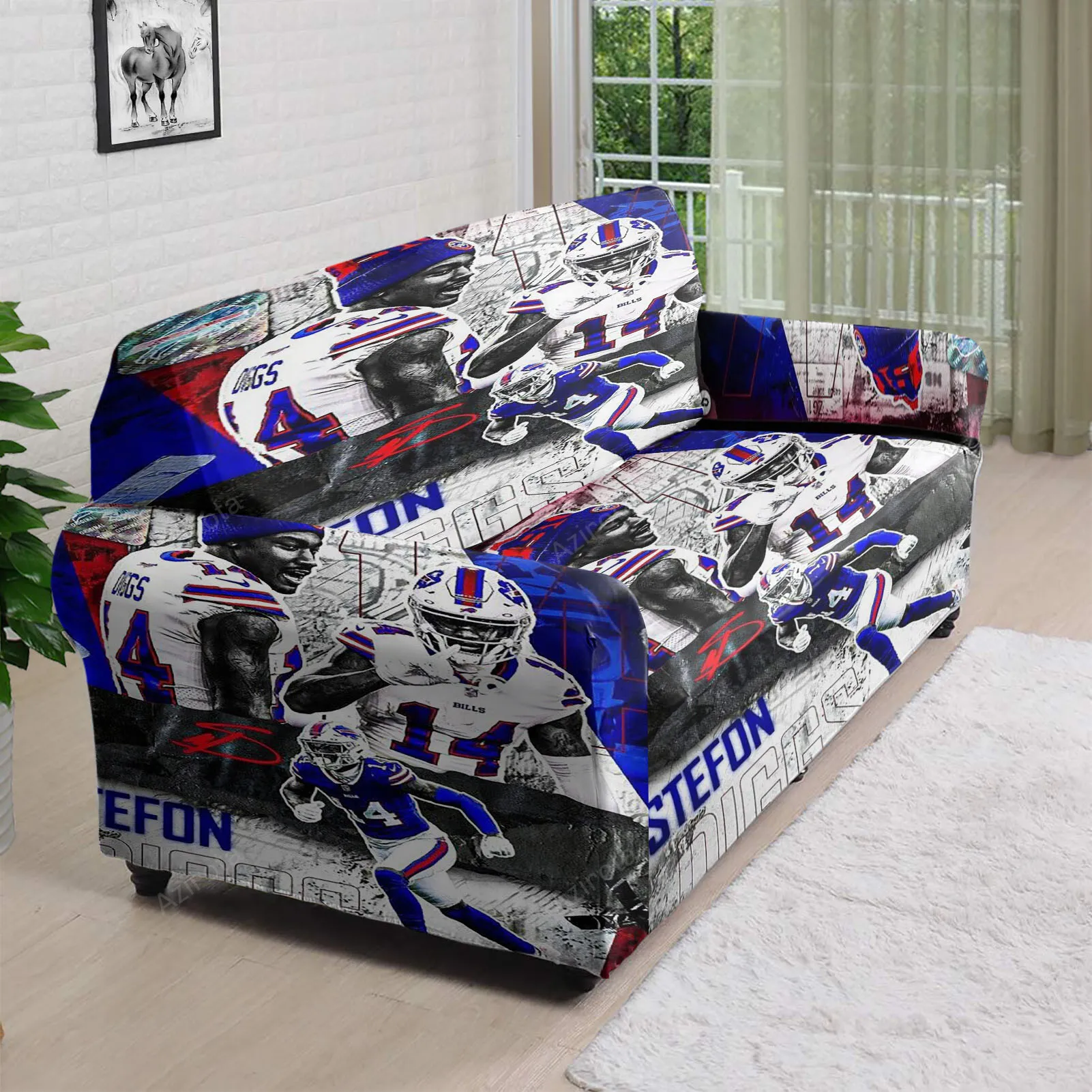 Buffalo Bills Stefon Diggs v4 3D Sofa Cover