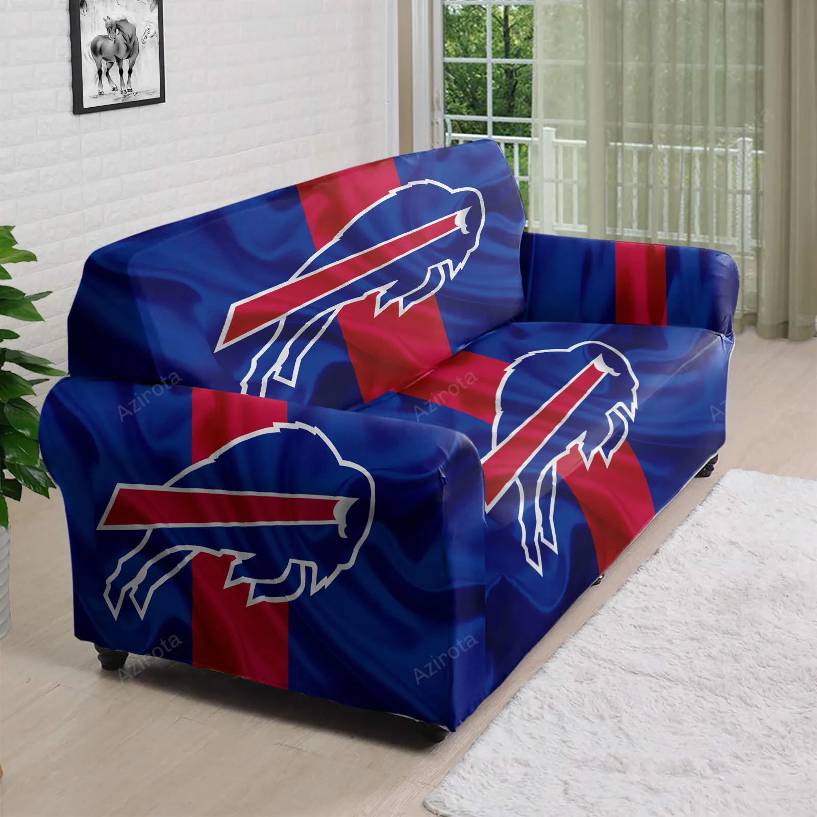 Buffalo Bills Logo v141 3D Sofa Cover