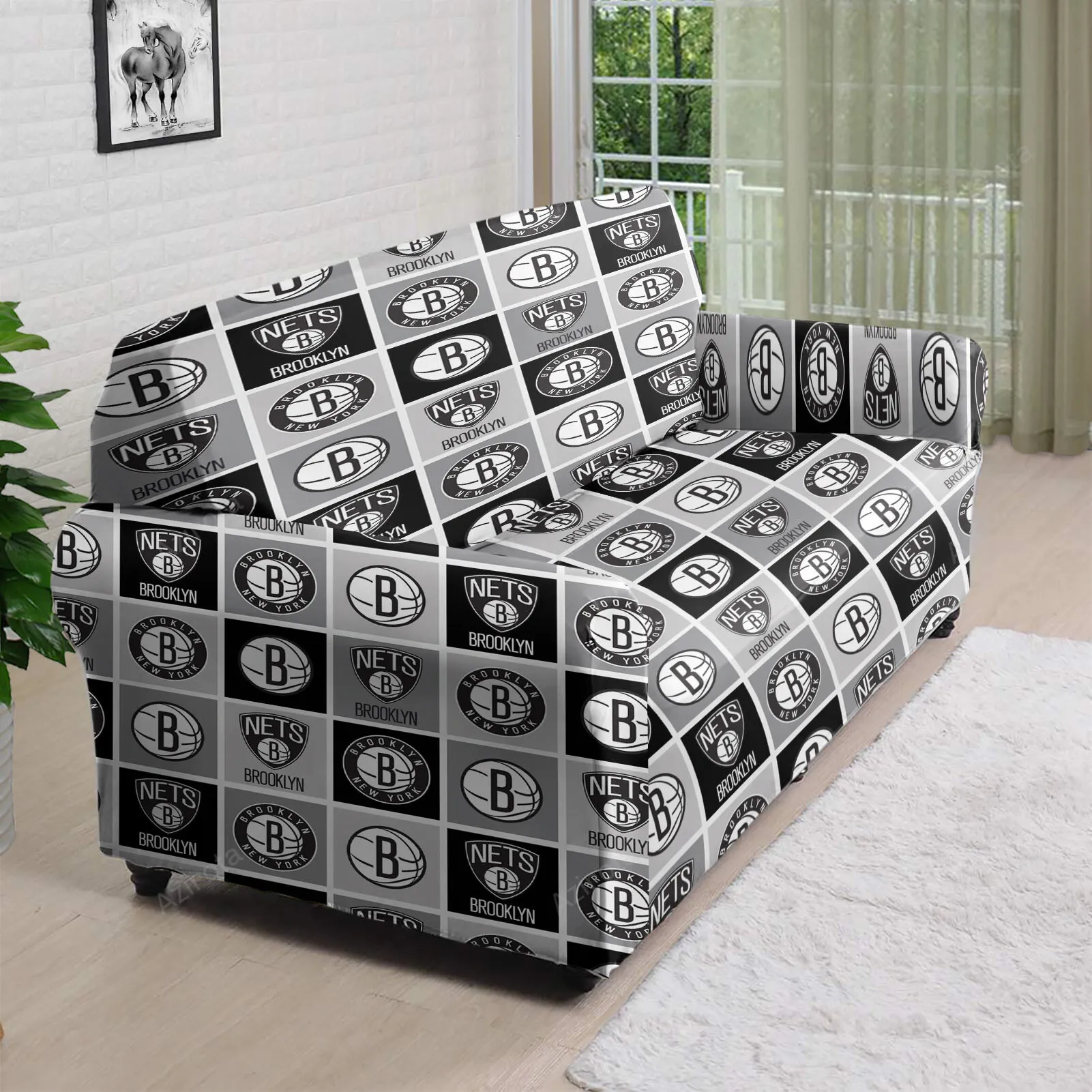 Brooklyn Nets2 3D Sofa Cover